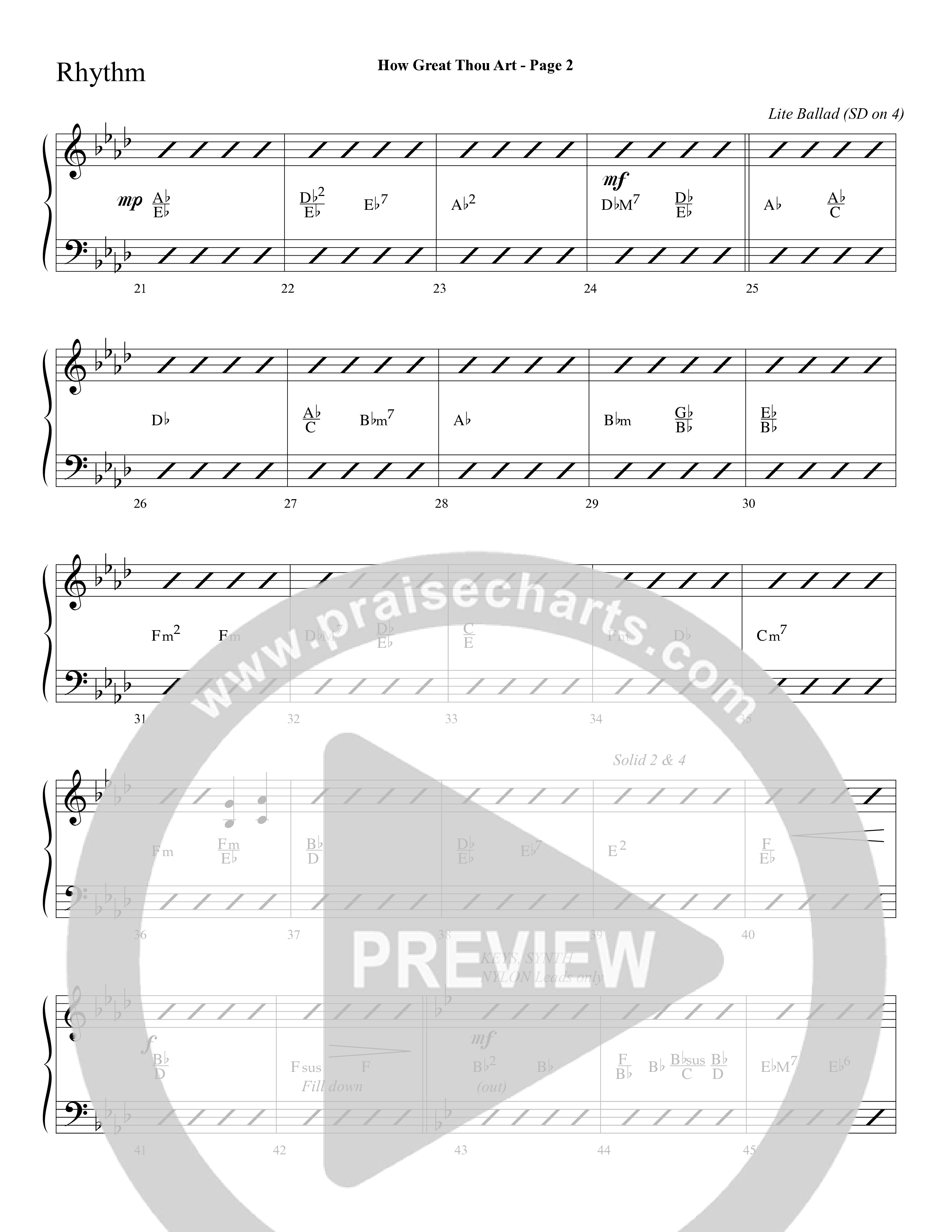 How Great Thou Art (Choral Anthem SATB) Lead Melody & Rhythm (Lifeway Choral / Arr. Dave Williamson)