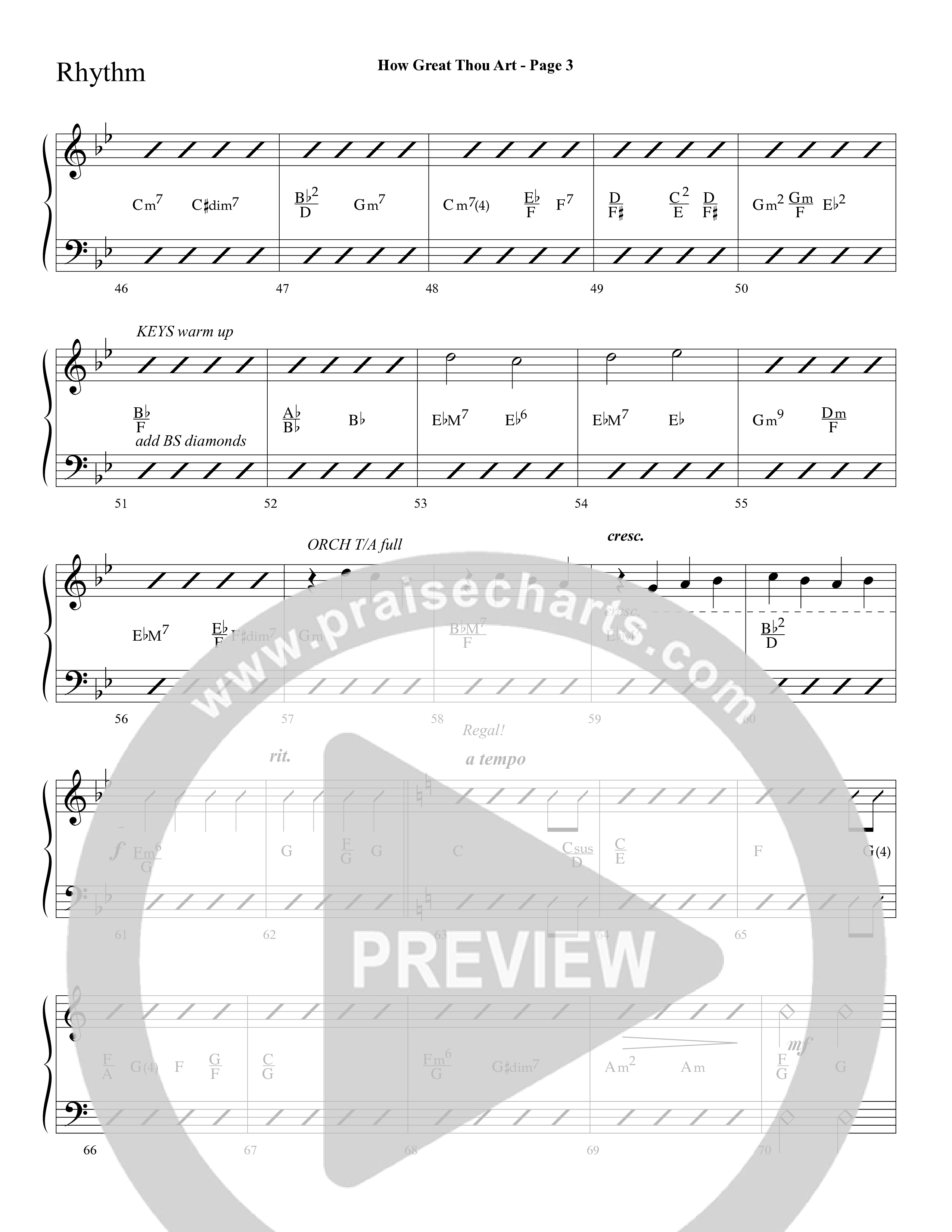 How Great Thou Art (Choral Anthem SATB) Lead Melody & Rhythm (Lifeway Choral / Arr. Dave Williamson)