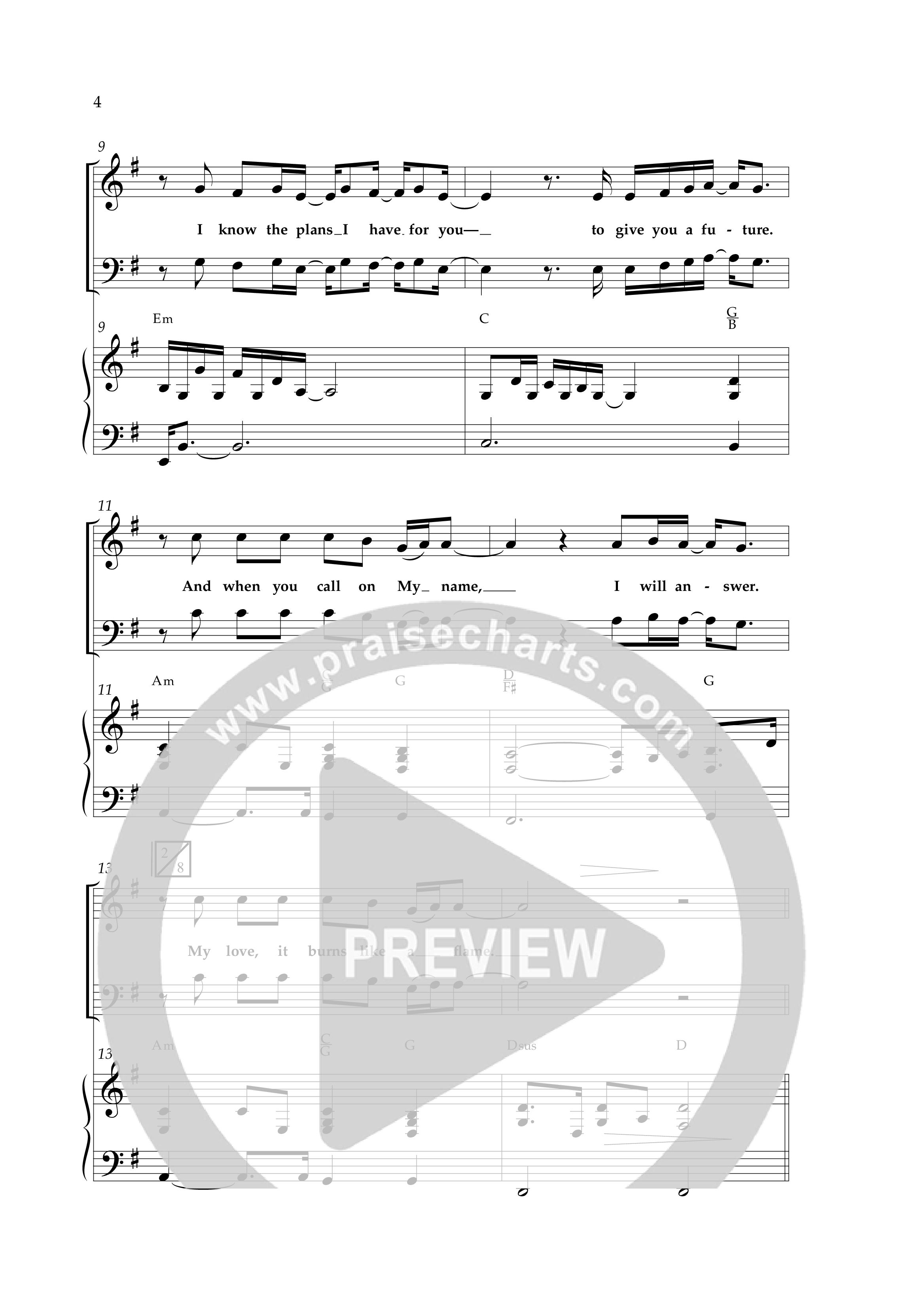 I Know The Plans (Choral Anthem SATB) Anthem (SATB/Piano) (Lifeway Choral / Arr. Cliff Duren)
