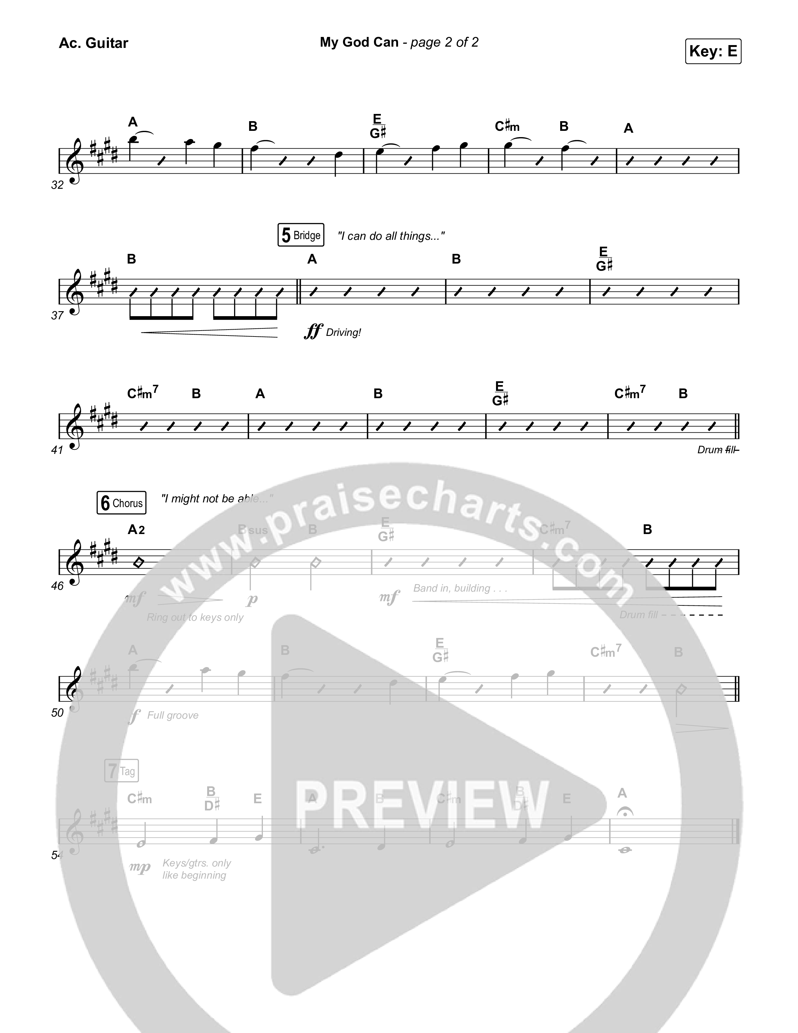 My God Can Acoustic Guitar (Katy Nichole / Naomi Raine)