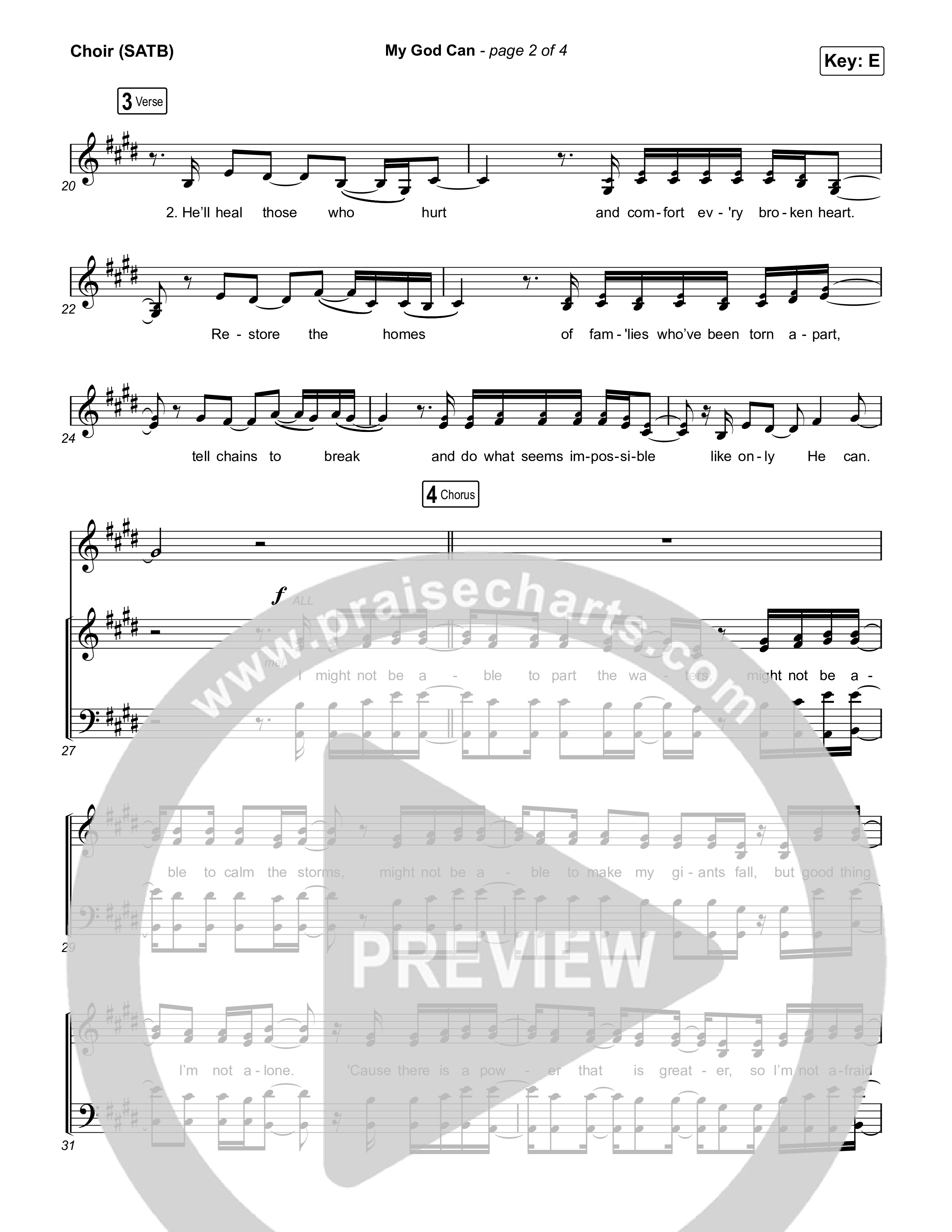 My God Can Choir Sheet (SATB) (Katy Nichole / Naomi Raine)