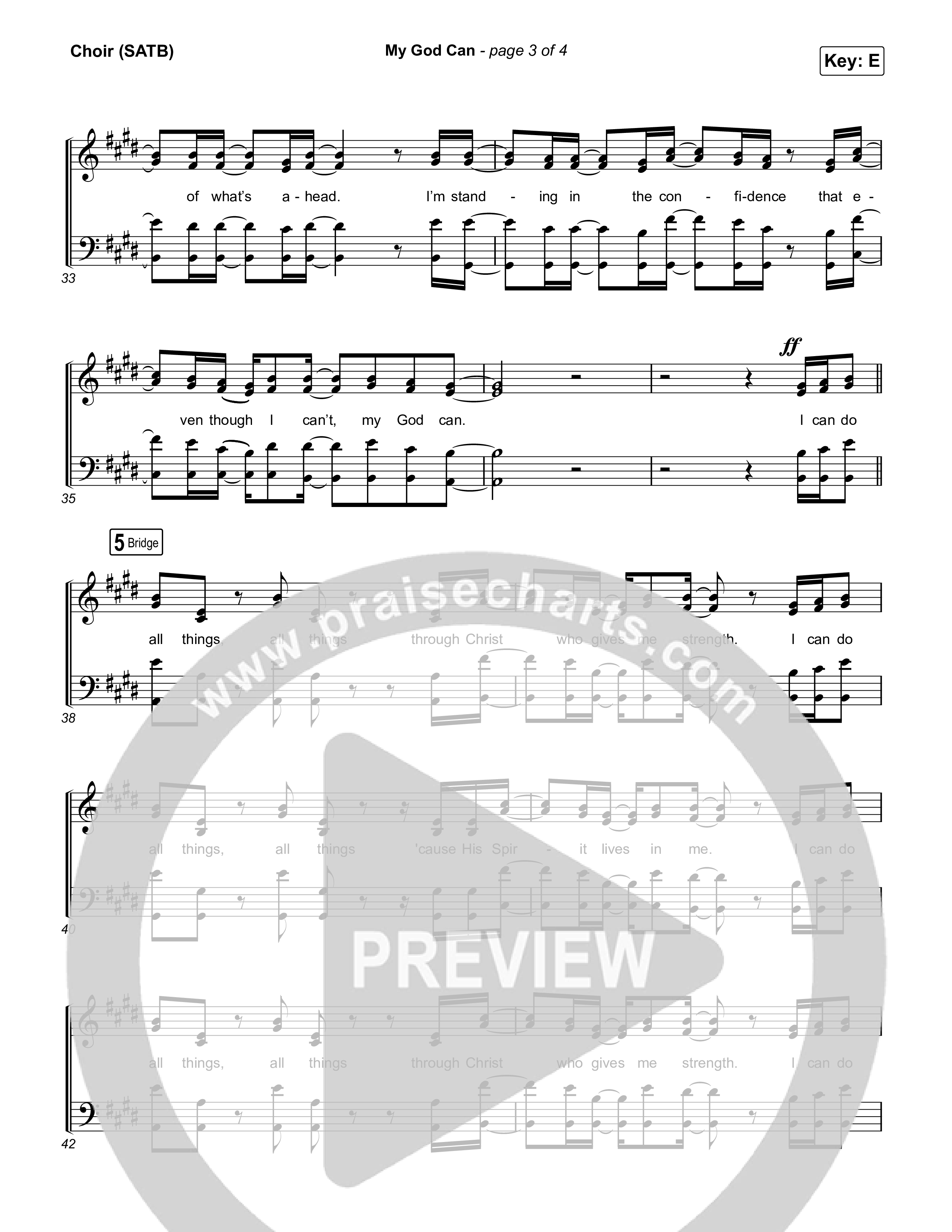 My God Can Choir Sheet (SATB) (Katy Nichole / Naomi Raine)