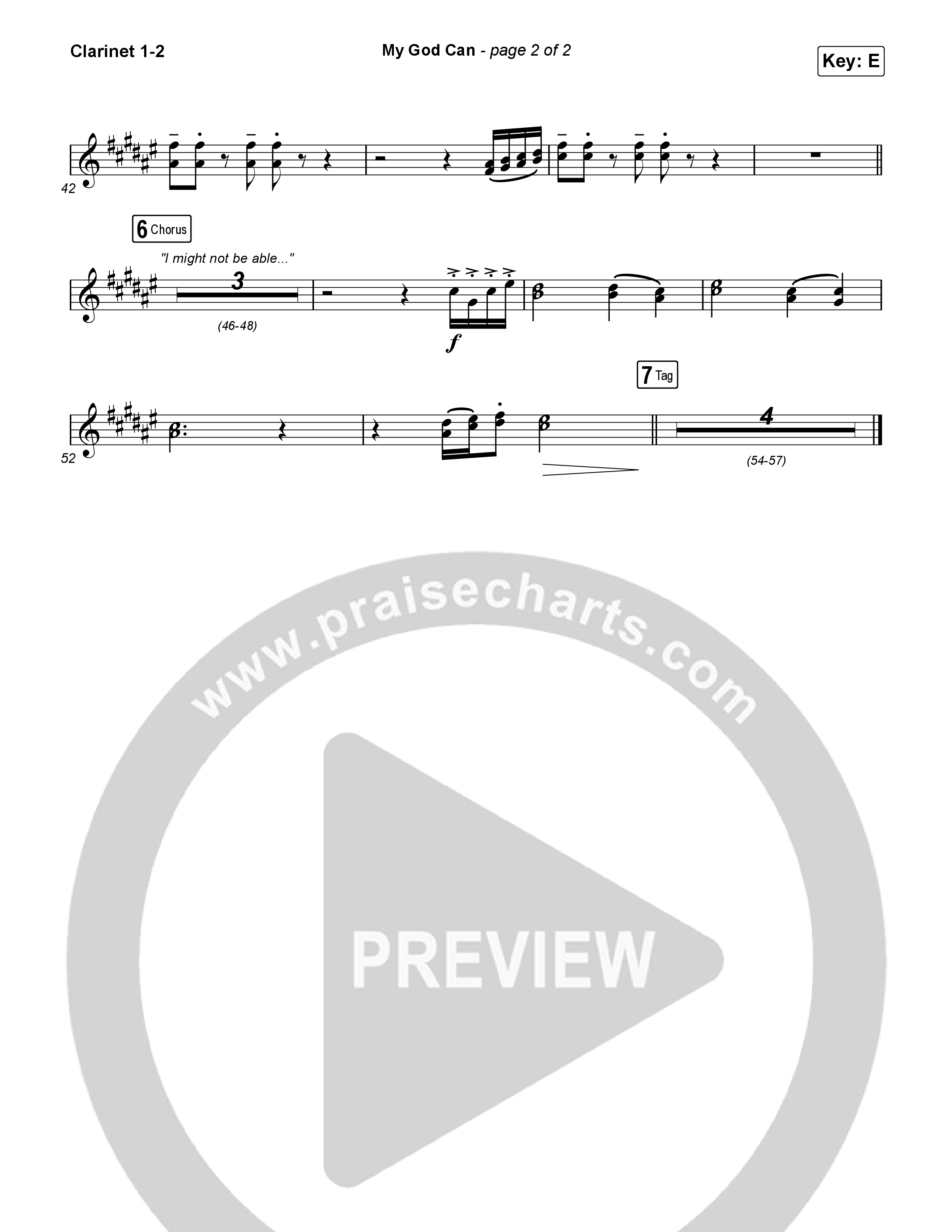 My God Can Clarinet 1,2 (Katy Nichole / Naomi Raine)