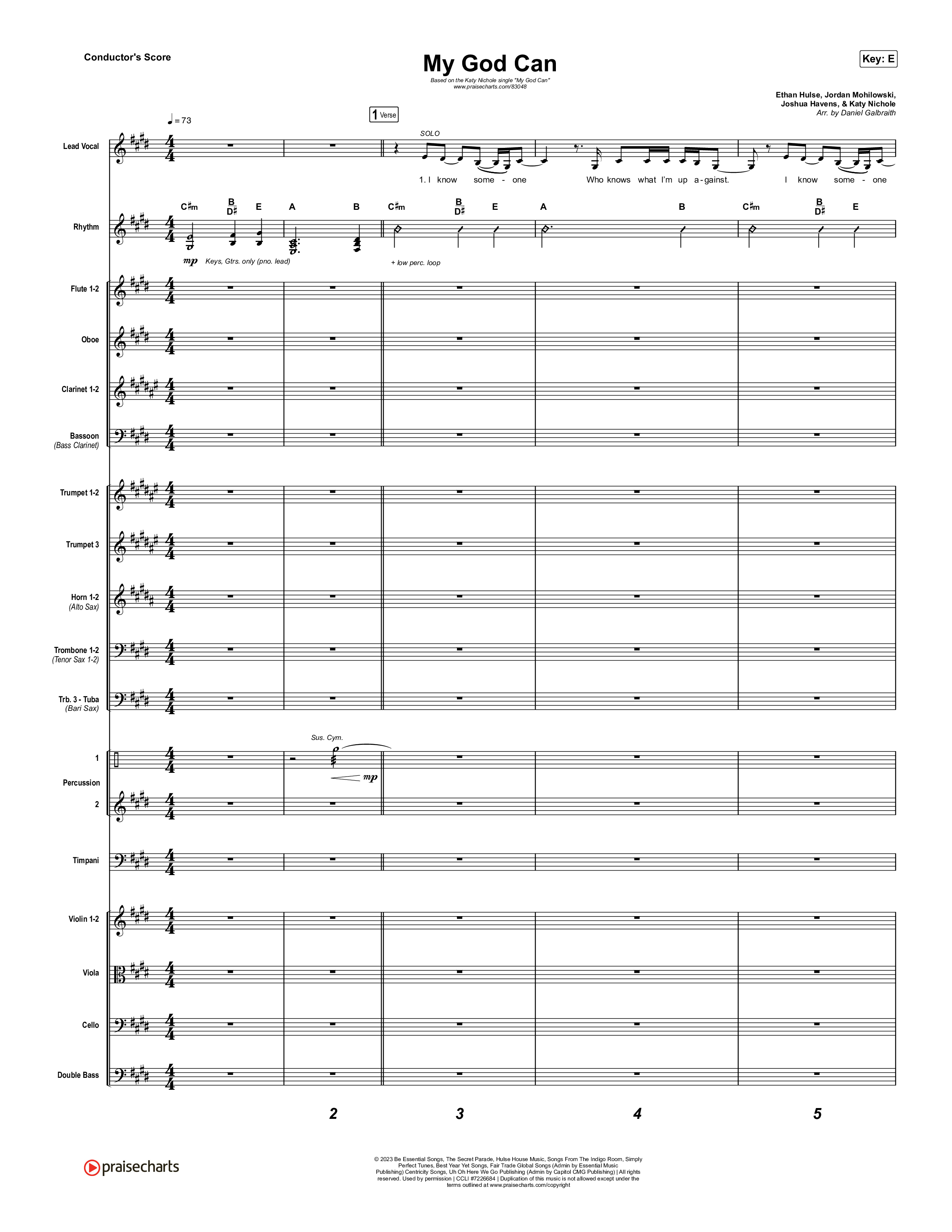 My God Can Conductor's Score (Katy Nichole / Naomi Raine)