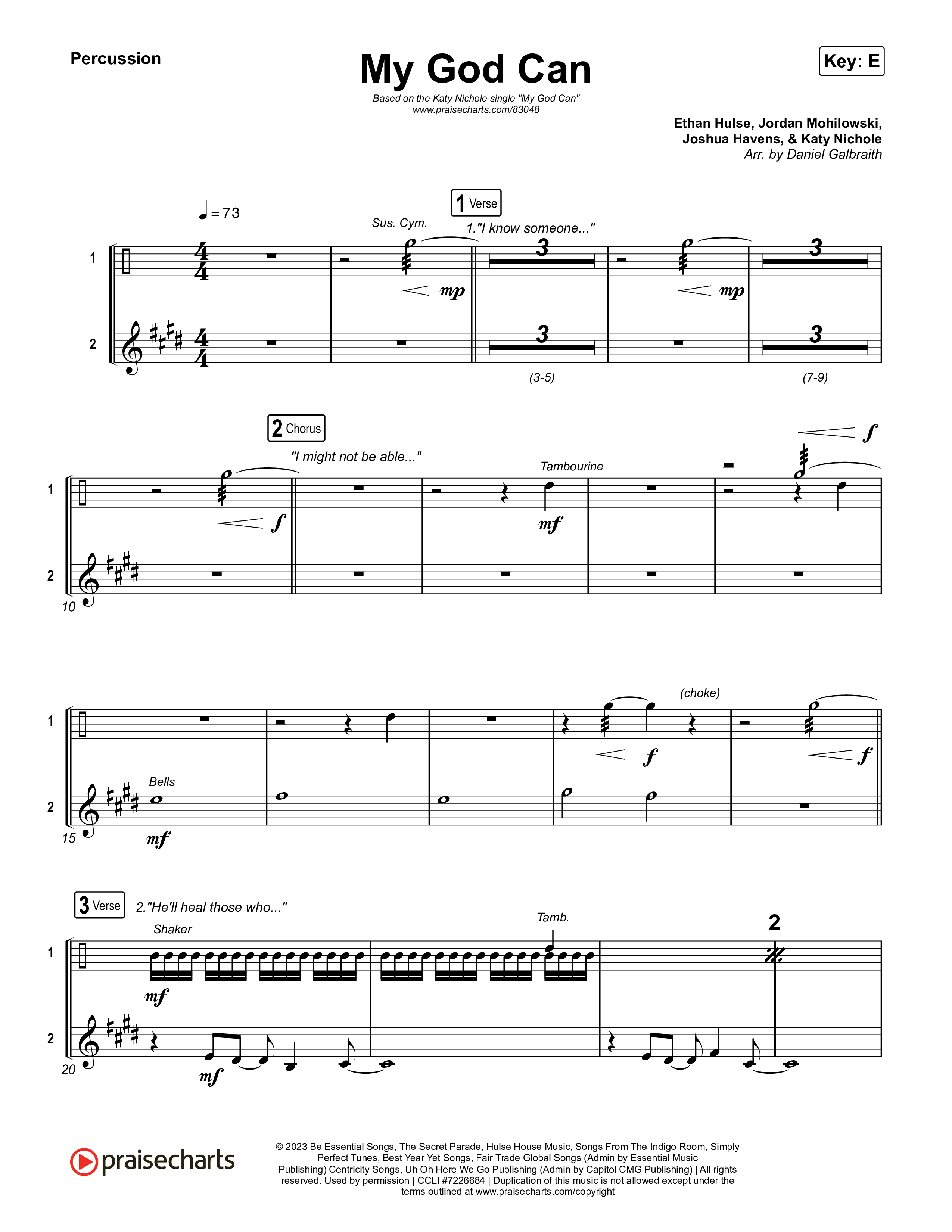 My God Can Percussion (Katy Nichole / Naomi Raine)