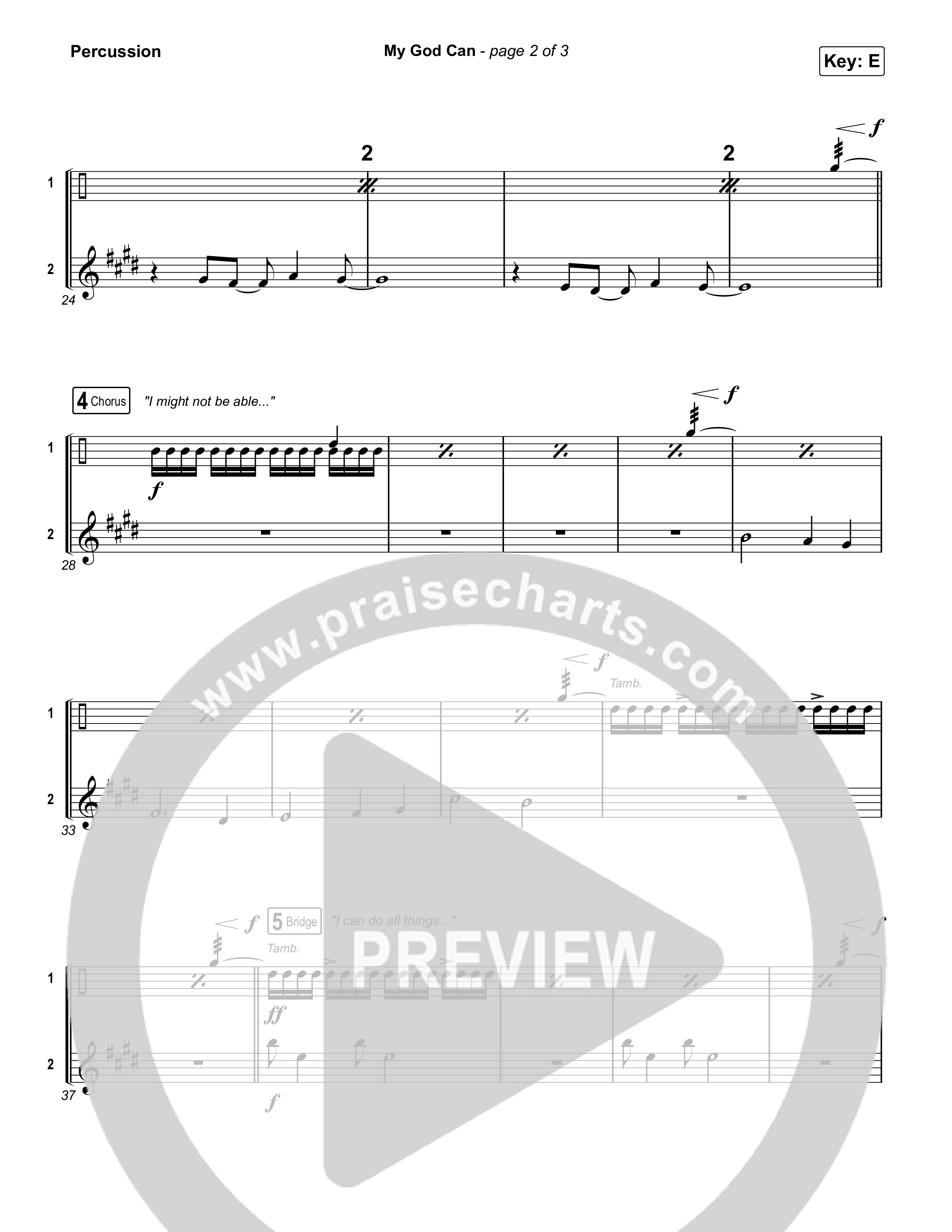 My God Can Percussion (Katy Nichole / Naomi Raine)