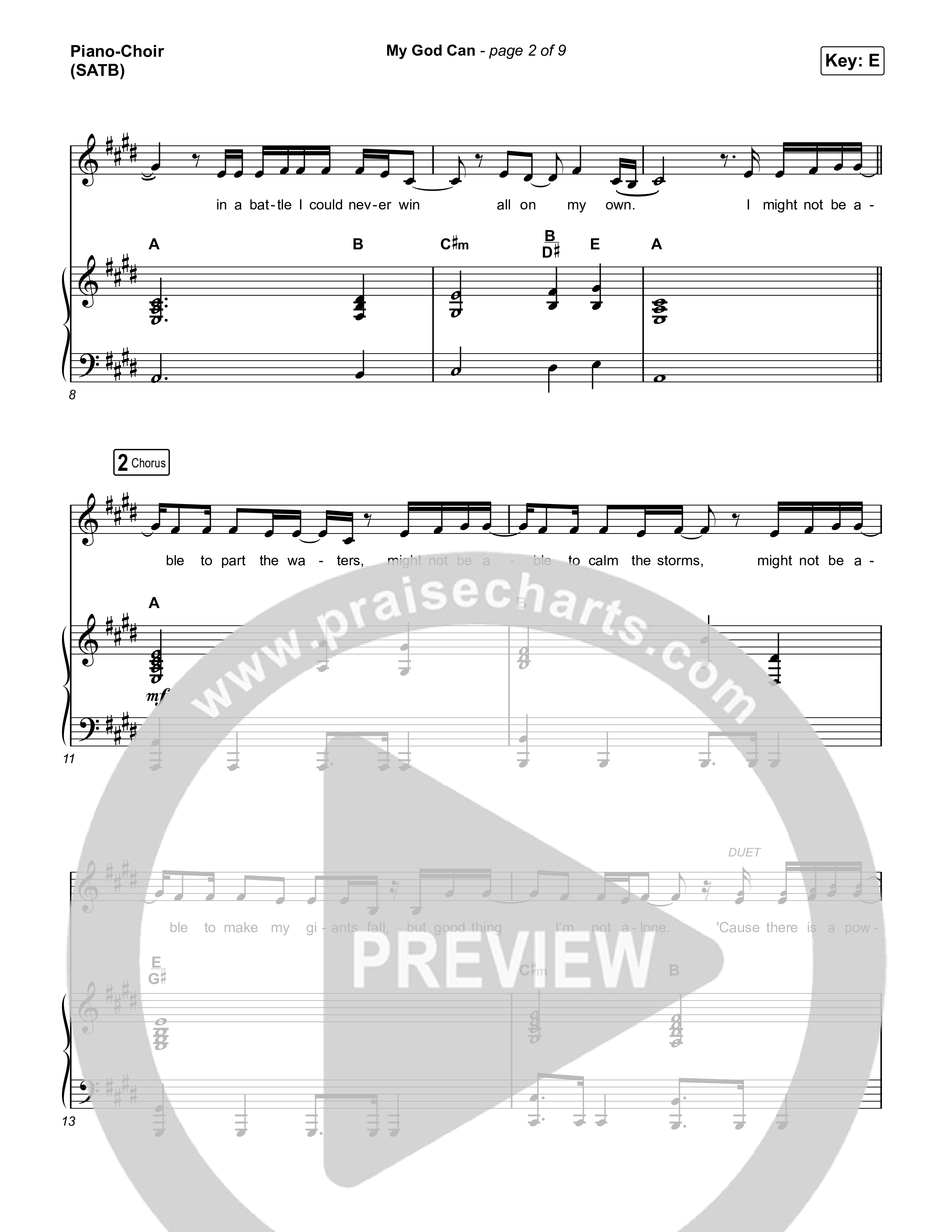 My God Can Piano/Vocal Pack (Katy Nichole / Naomi Raine)