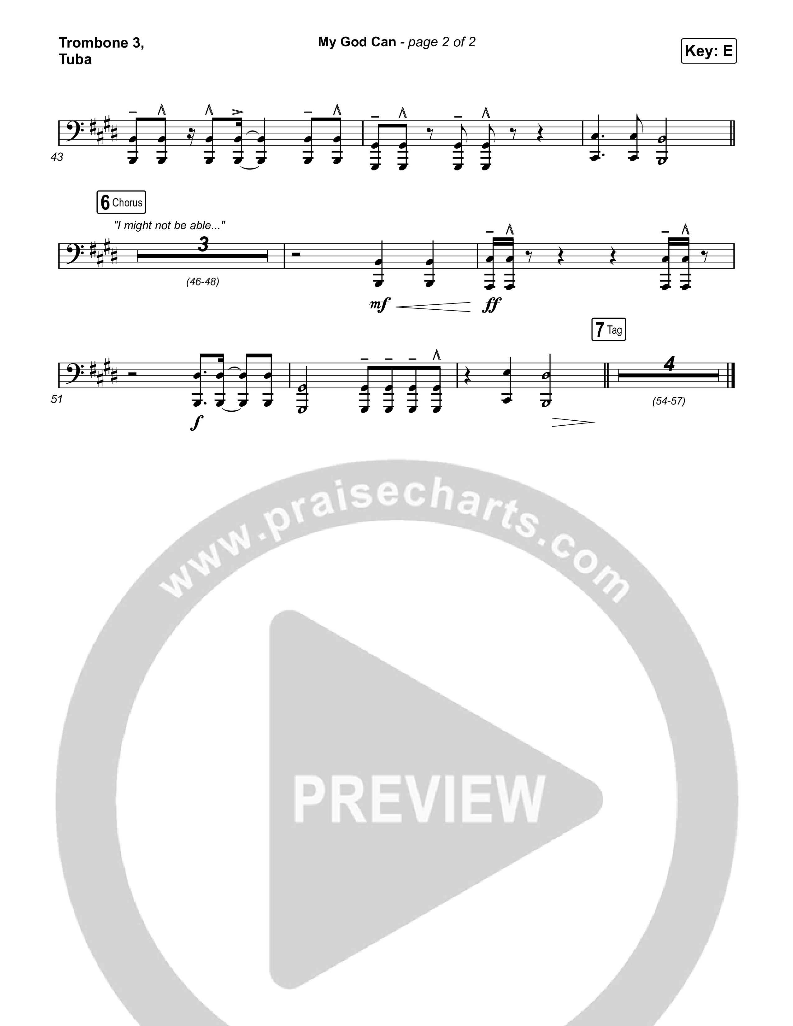 My God Can Trombone 3/Tuba (Katy Nichole / Naomi Raine)