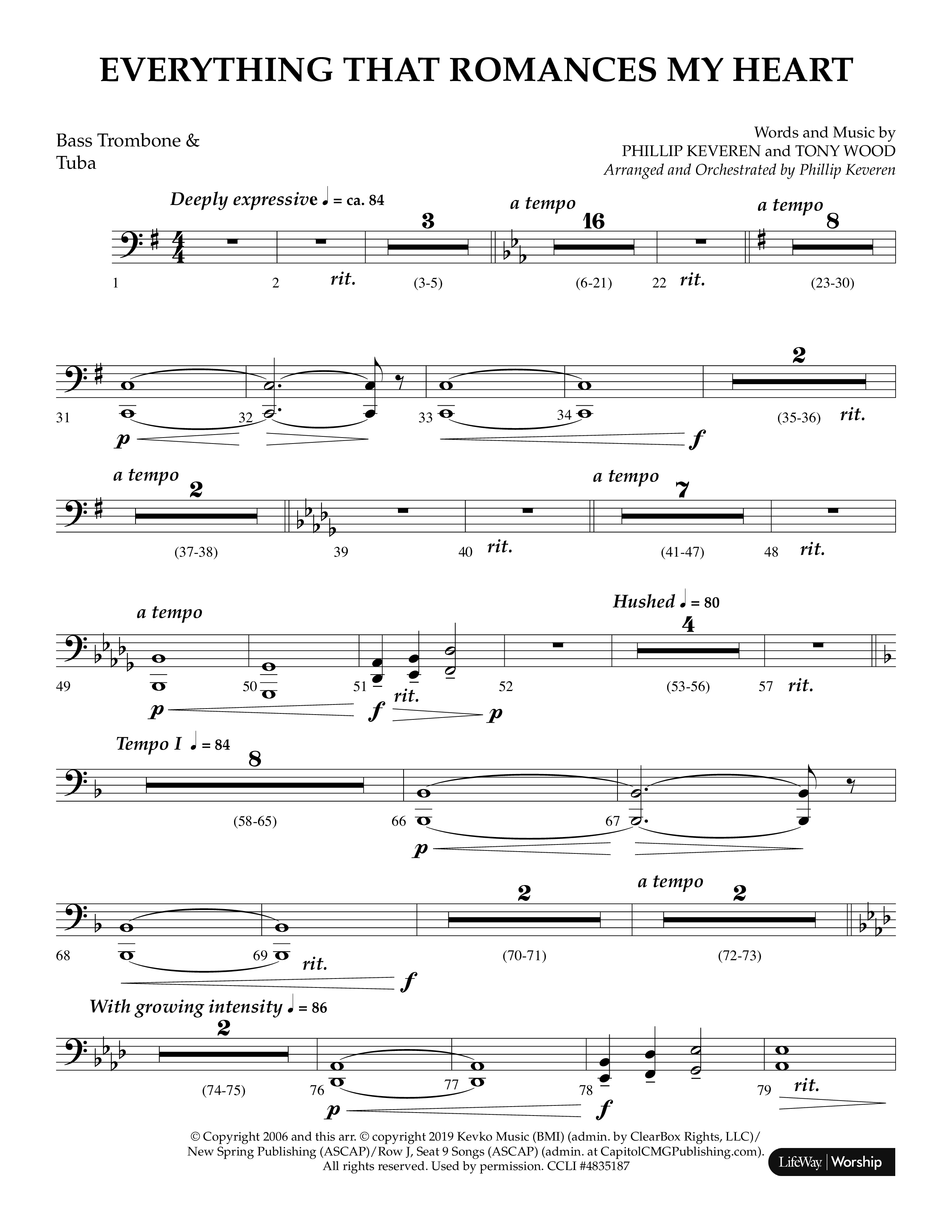 Everything That Romances My Heart (Choral Anthem SATB) Orchestration (Lifeway Choral / Arr. Phillip Keveren)
