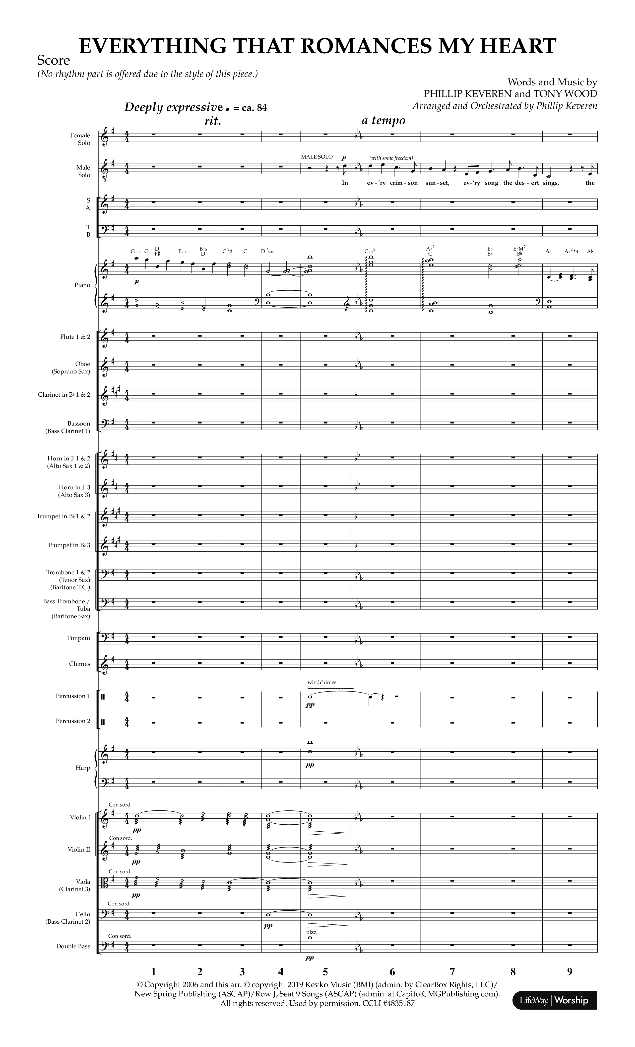Everything That Romances My Heart (Choral Anthem SATB) Orchestration (Lifeway Choral / Arr. Phillip Keveren)