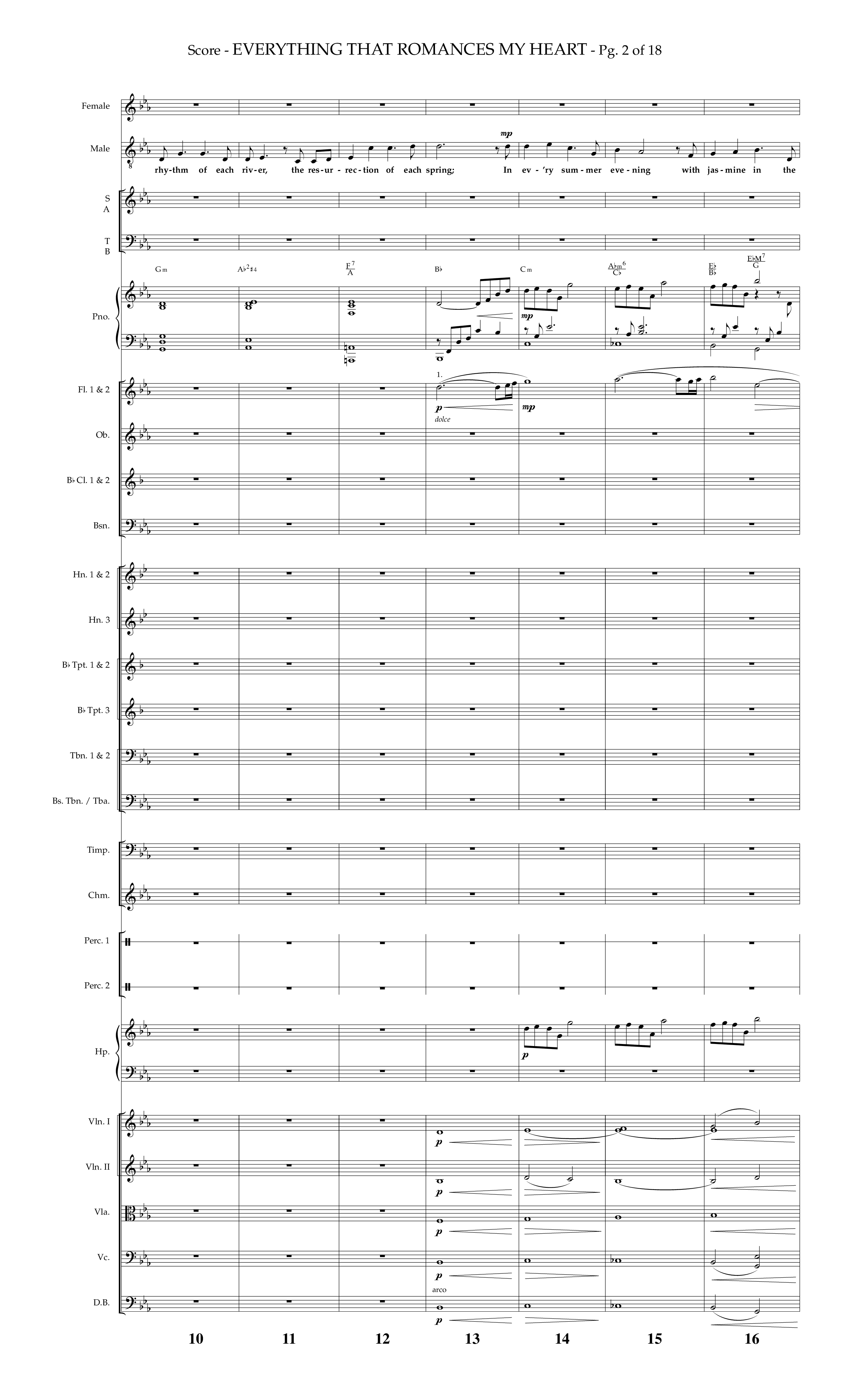 Everything That Romances My Heart (Choral Anthem SATB) Conductor's Score (Lifeway Choral / Arr. Phillip Keveren)