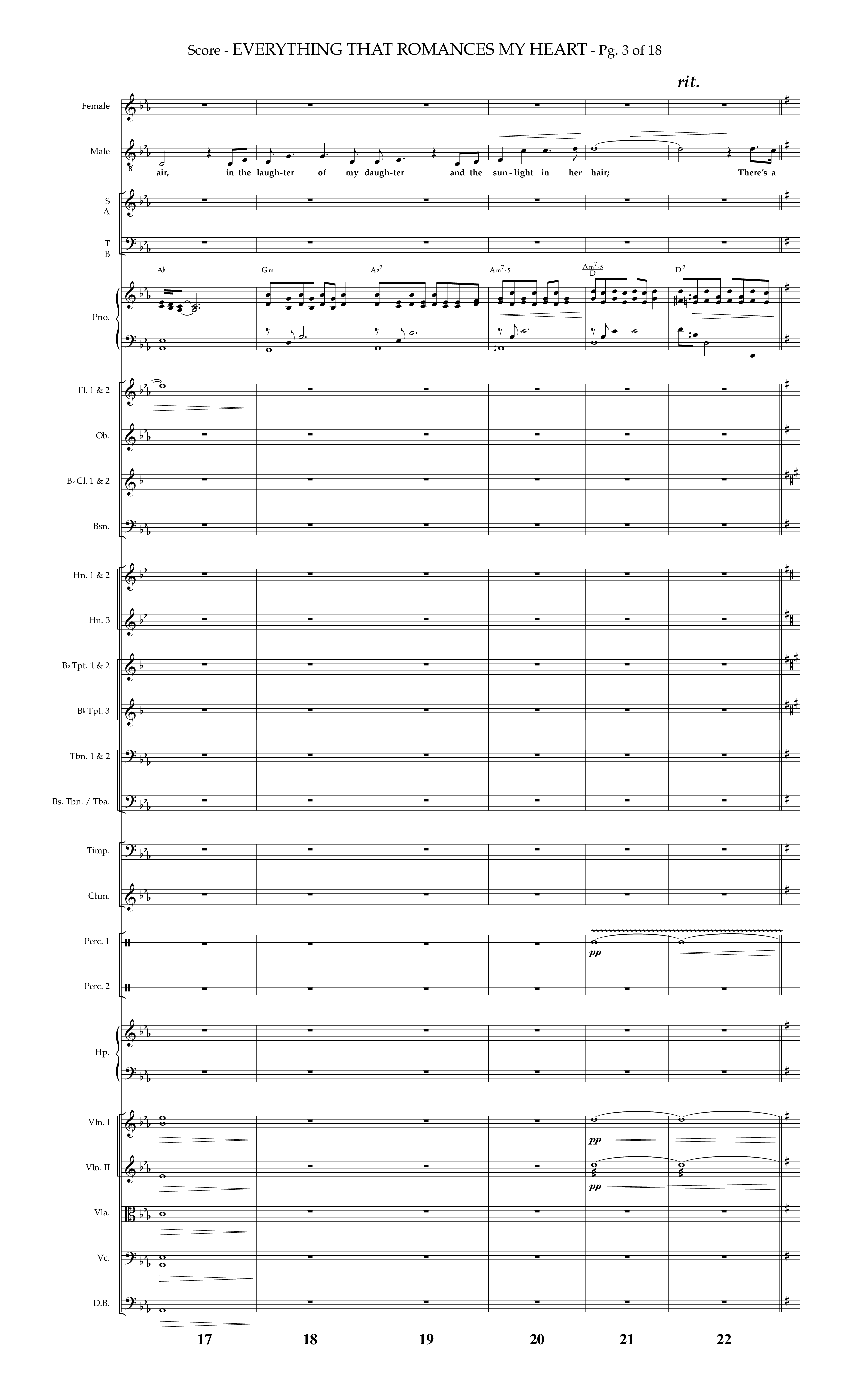 Everything That Romances My Heart (Choral Anthem SATB) Conductor's Score (Lifeway Choral / Arr. Phillip Keveren)
