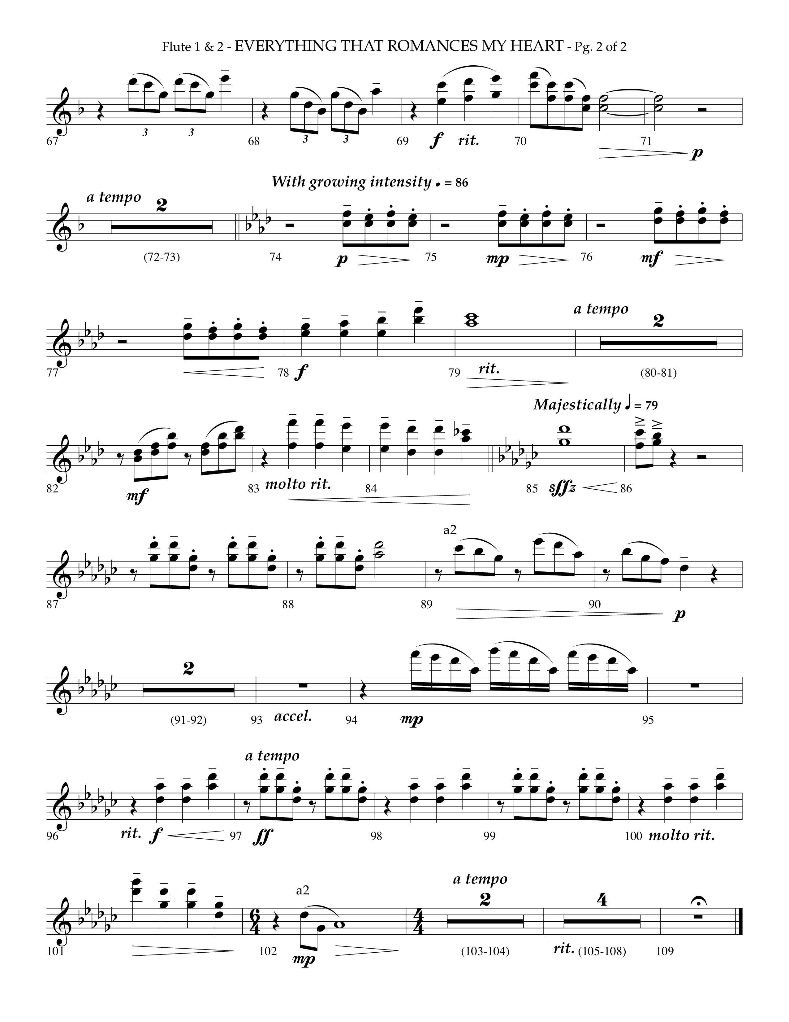 Everything That Romances My Heart (Choral Anthem SATB) Flute 1/2 (Lifeway Choral / Arr. Phillip Keveren)