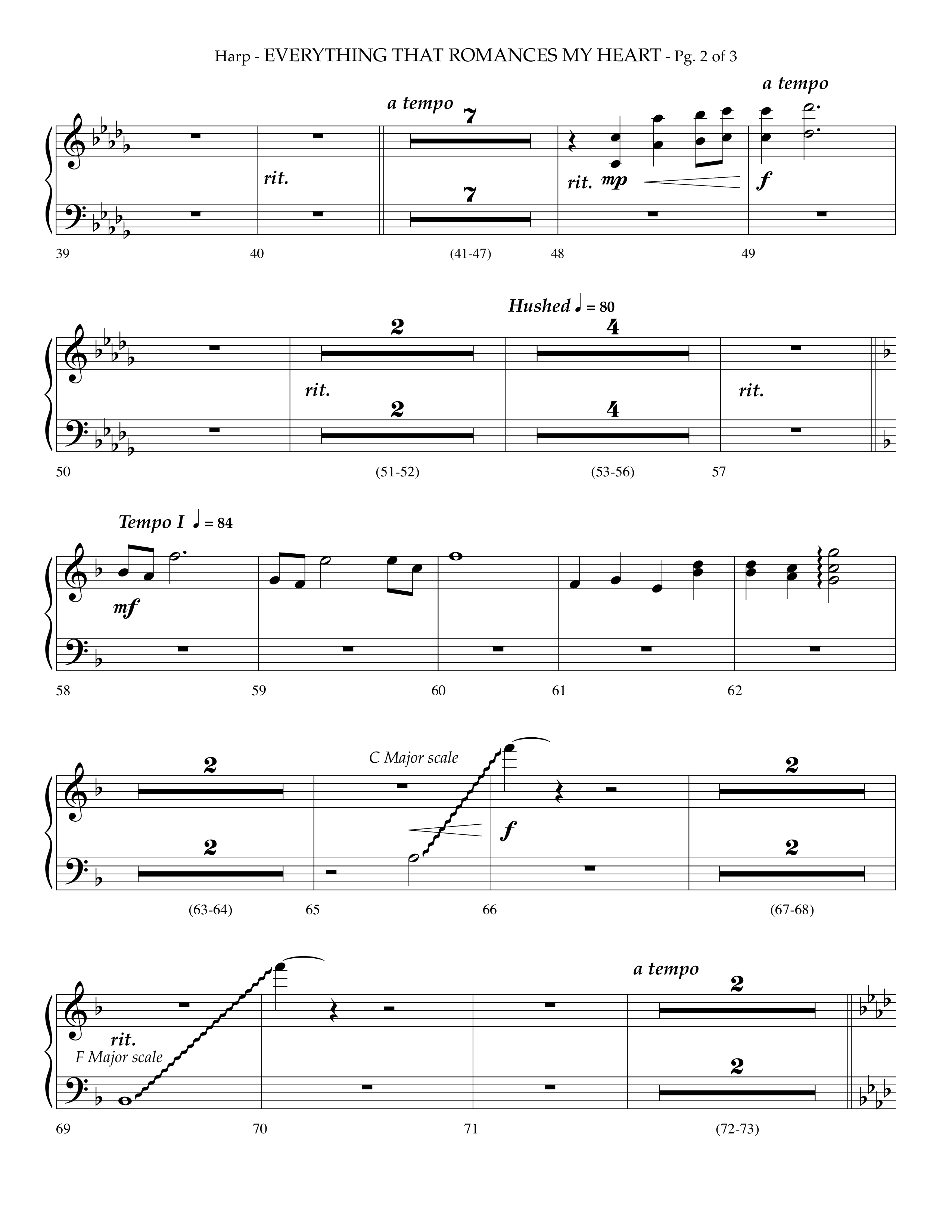 Everything That Romances My Heart (Choral Anthem SATB) Harp (Lifeway Choral / Arr. Phillip Keveren)