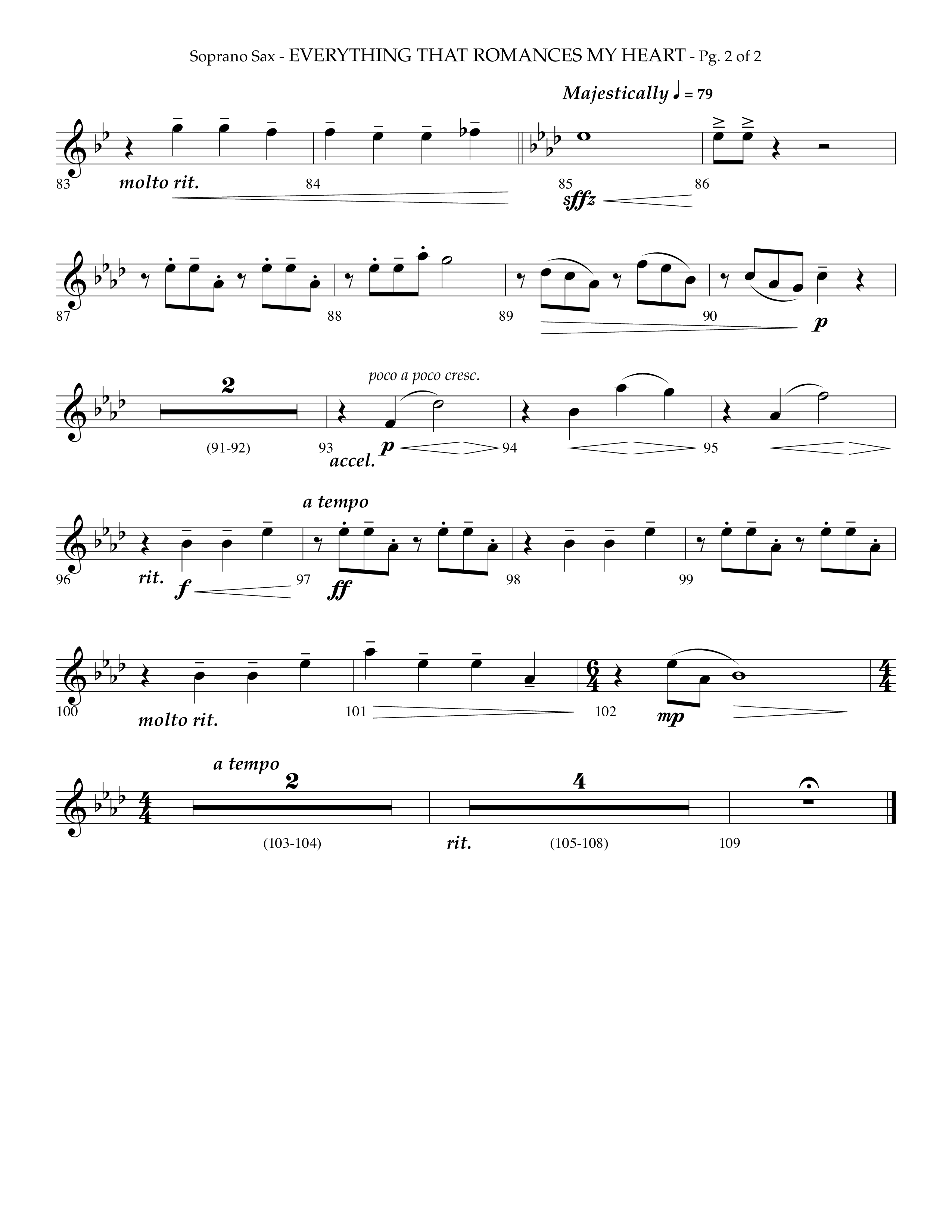 Everything That Romances My Heart (Choral Anthem SATB) Soprano Sax (Lifeway Choral / Arr. Phillip Keveren)
