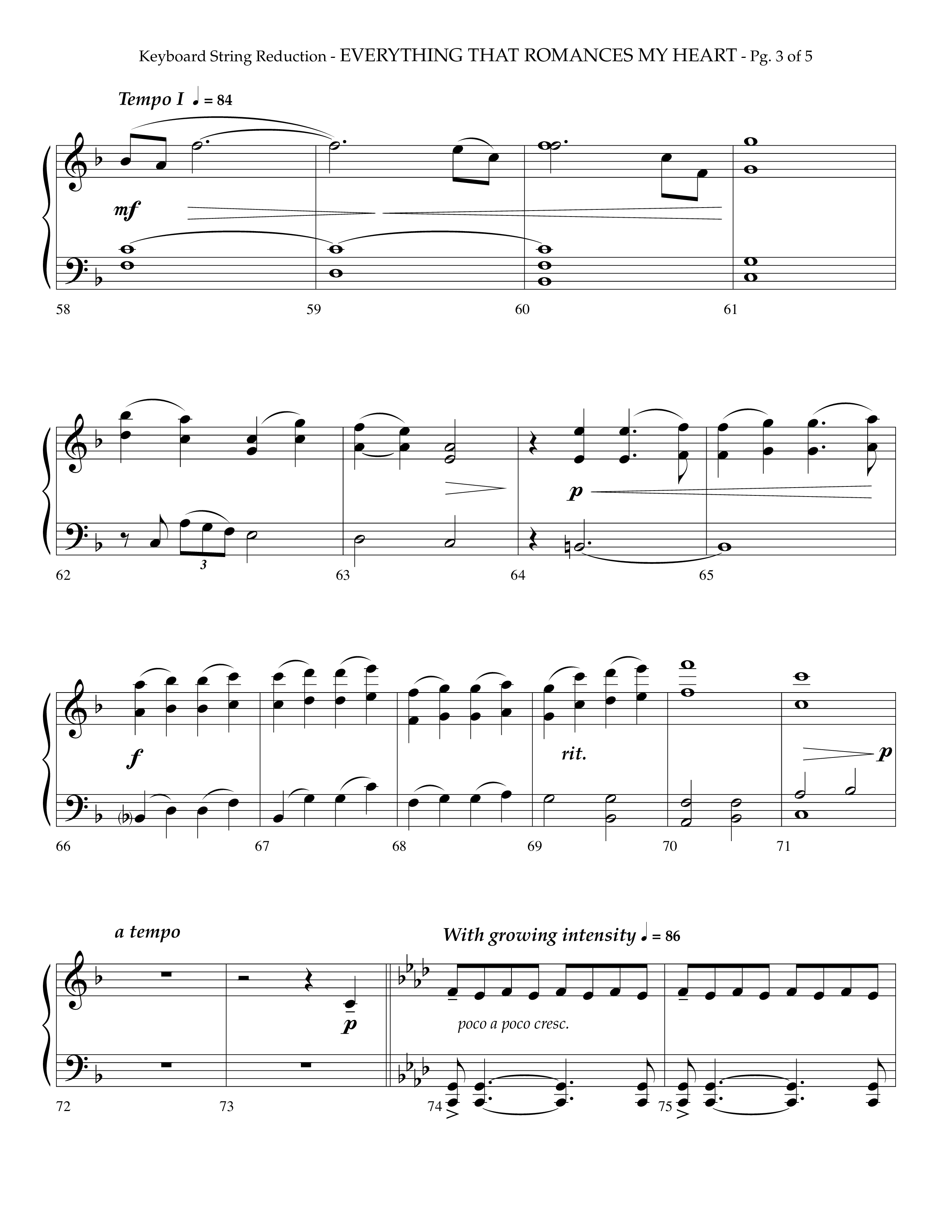 Everything That Romances My Heart (Choral Anthem SATB) String Reduction (Lifeway Choral / Arr. Phillip Keveren)