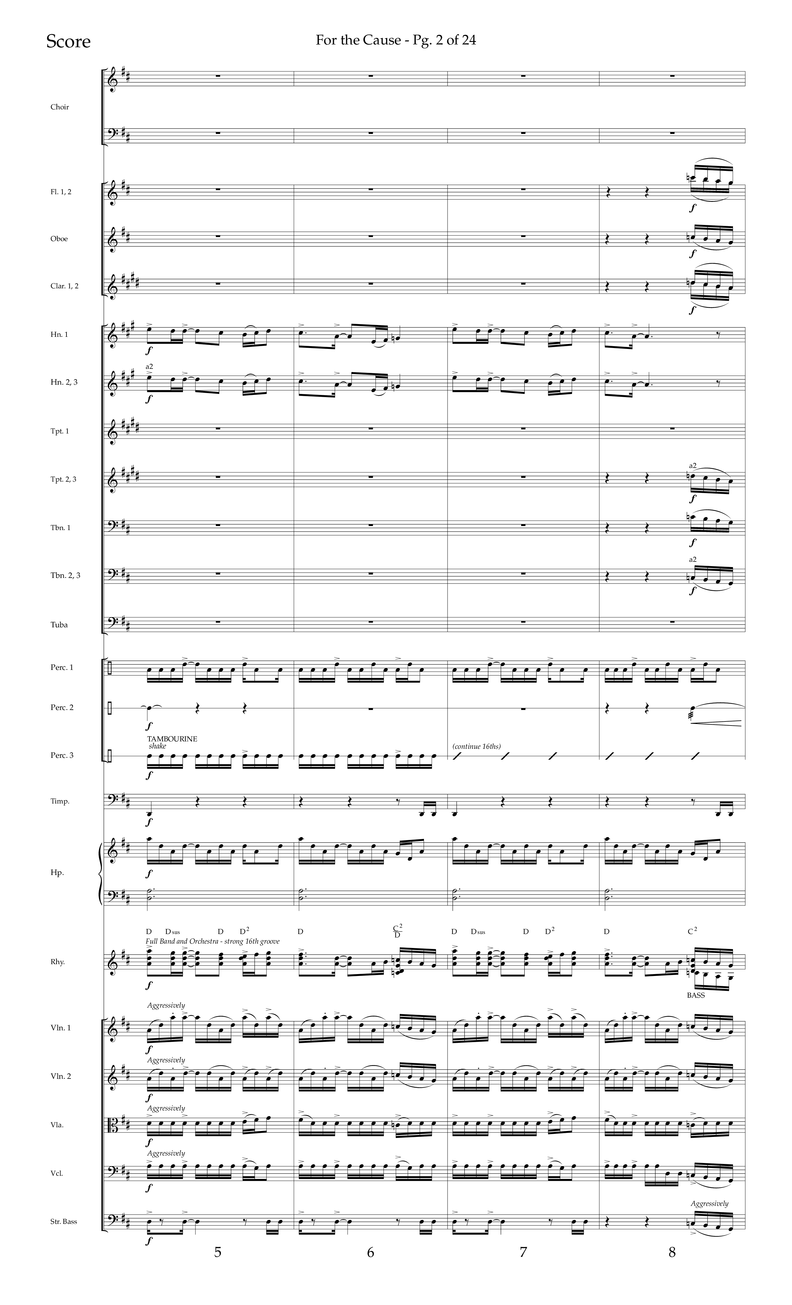 For The Cause (Choral Anthem SATB) Conductor's Score (Lifeway Choral / Arr. David Hamilton)