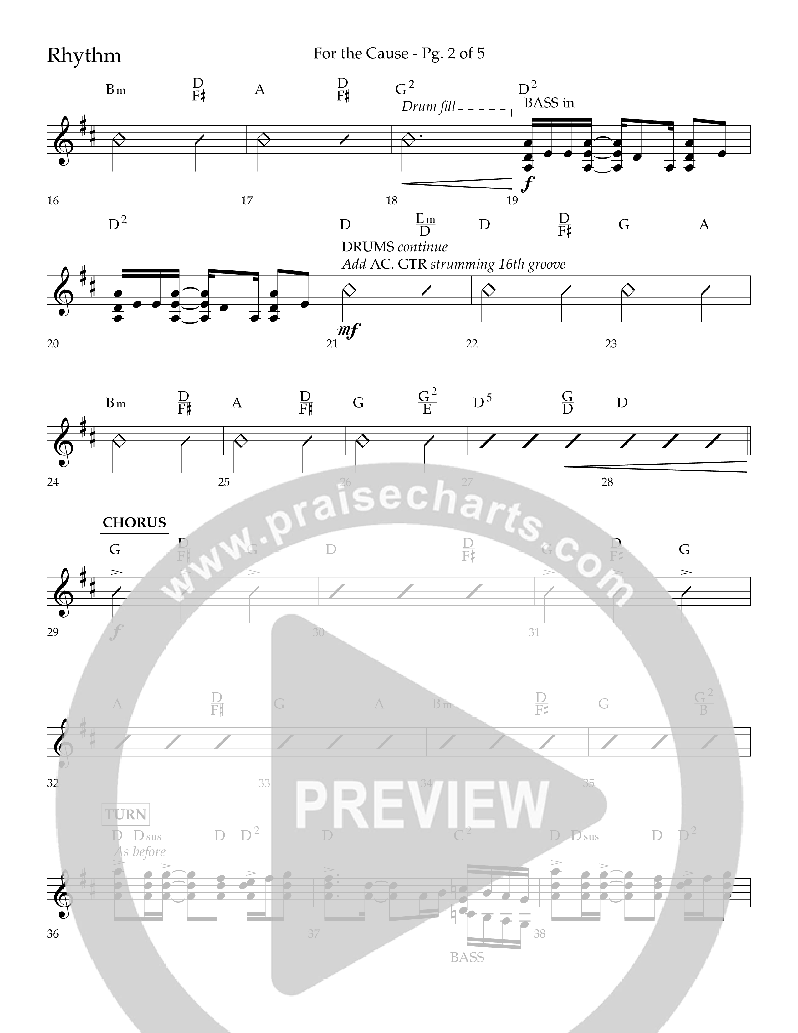 For The Cause (Choral Anthem SATB) Lead Melody & Rhythm (Lifeway Choral / Arr. David Hamilton)