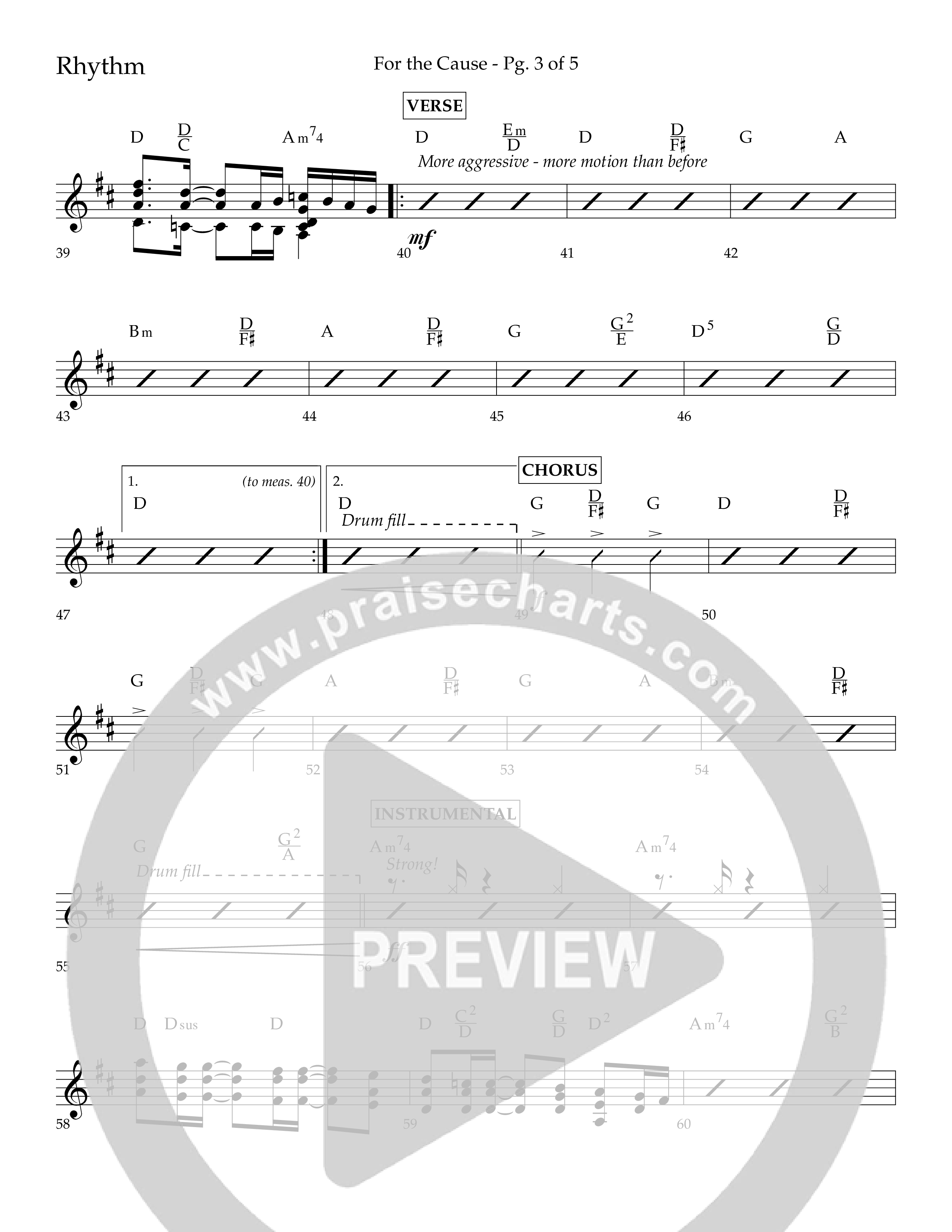 For The Cause (Choral Anthem SATB) Lead Melody & Rhythm (Lifeway Choral / Arr. David Hamilton)