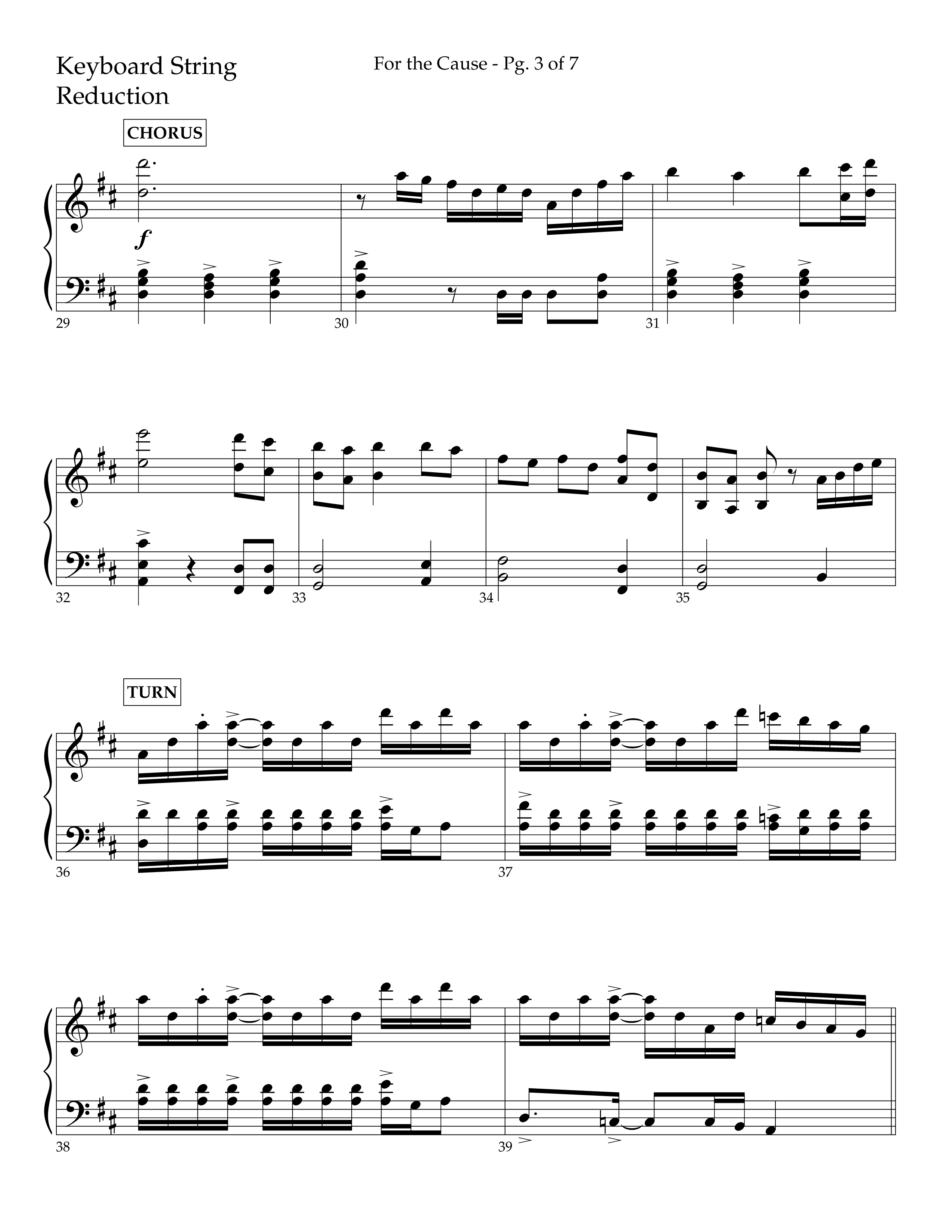 For The Cause (Choral Anthem SATB) String Reduction (Lifeway Choral / Arr. David Hamilton)