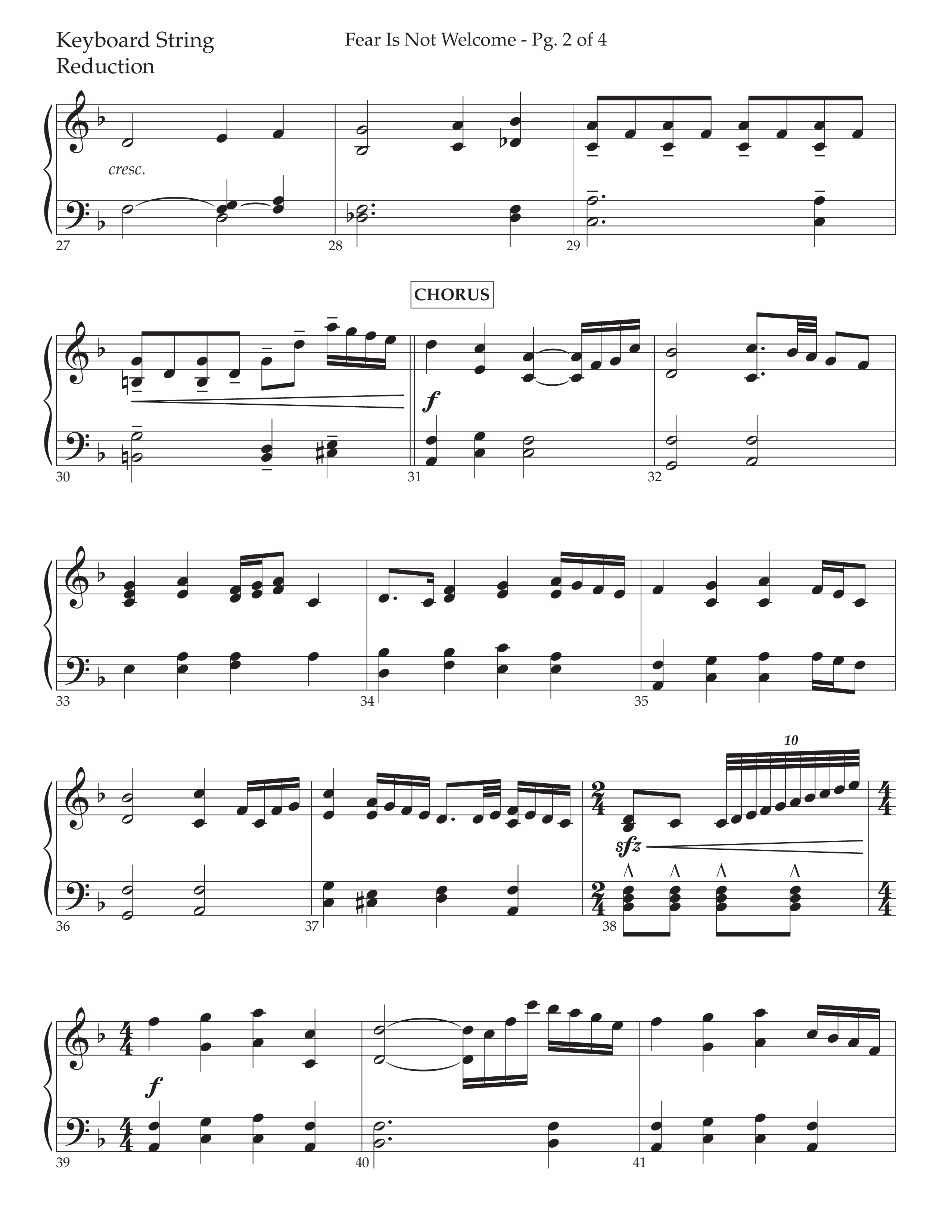 Fear Is Not Welcome (Choral Anthem SATB) String Reduction (Lifeway Choral / Arr. Cliff Duren)
