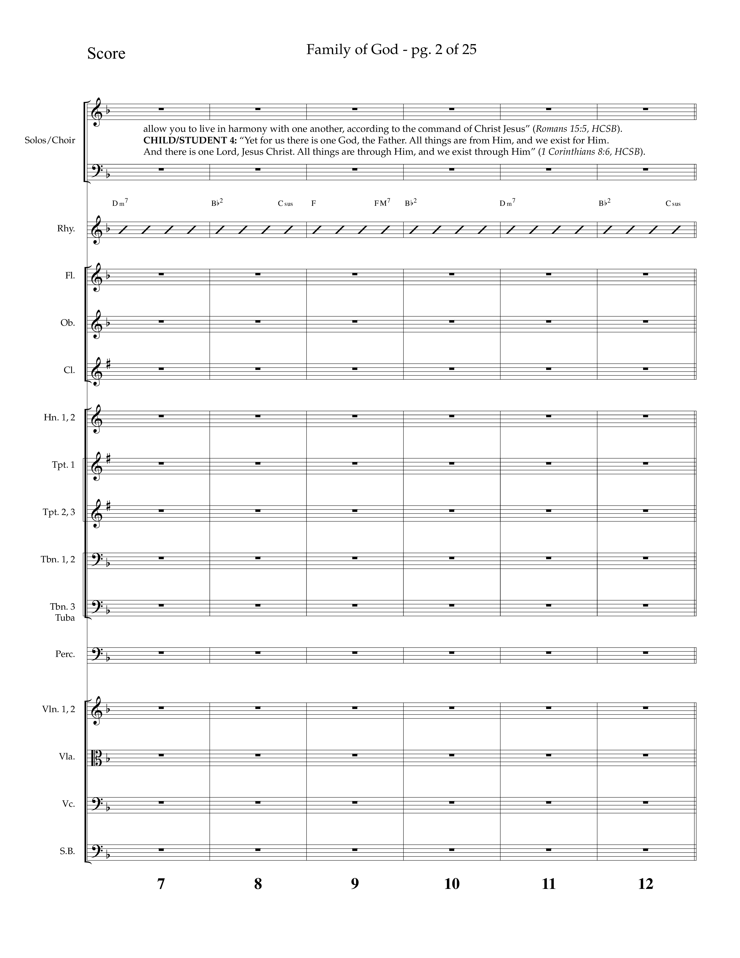 Family Of God (Choral Anthem SATB) Conductor's Score (Lifeway Choral / Arr. Craig Adams)