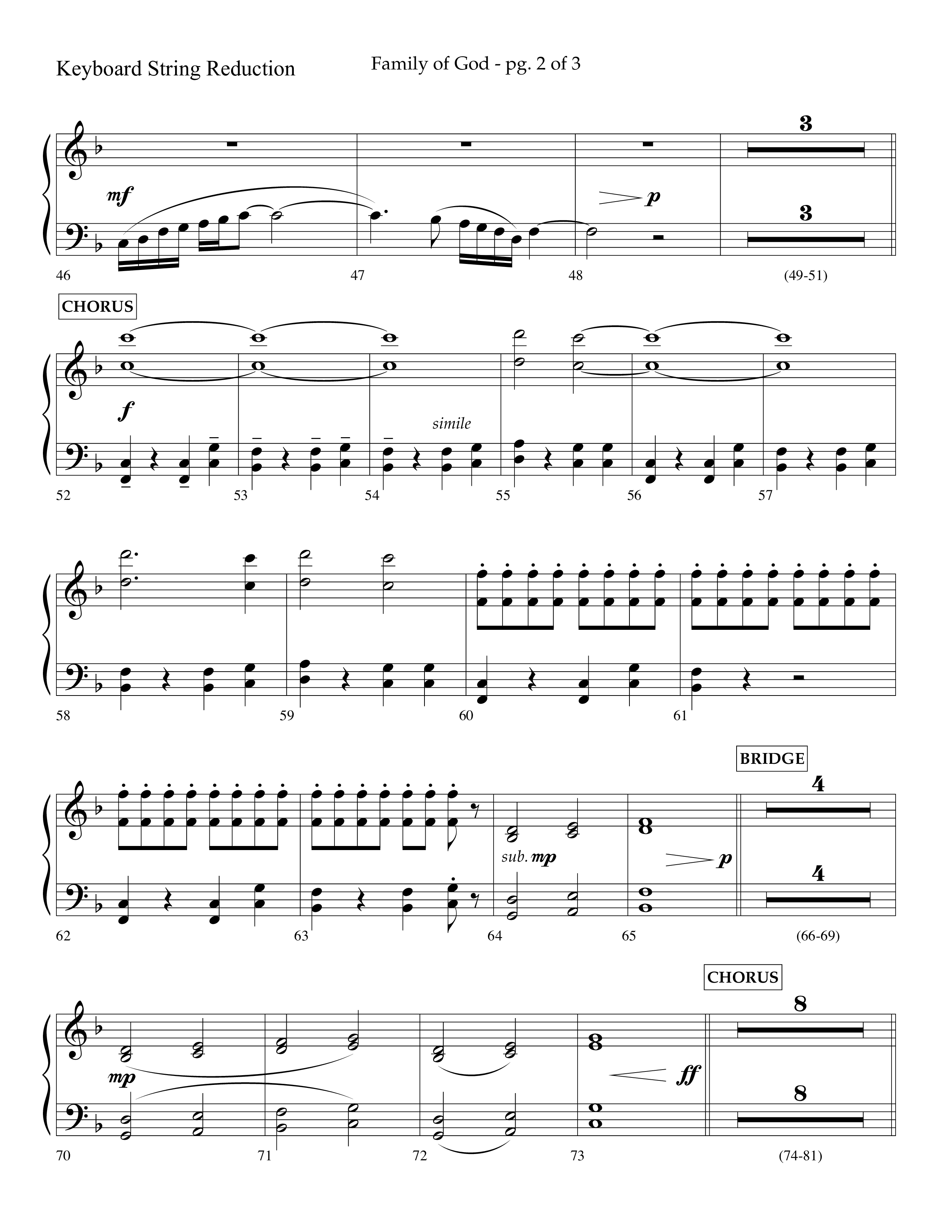 Family Of God (Choral Anthem SATB) String Reduction (Lifeway Choral / Arr. Craig Adams)