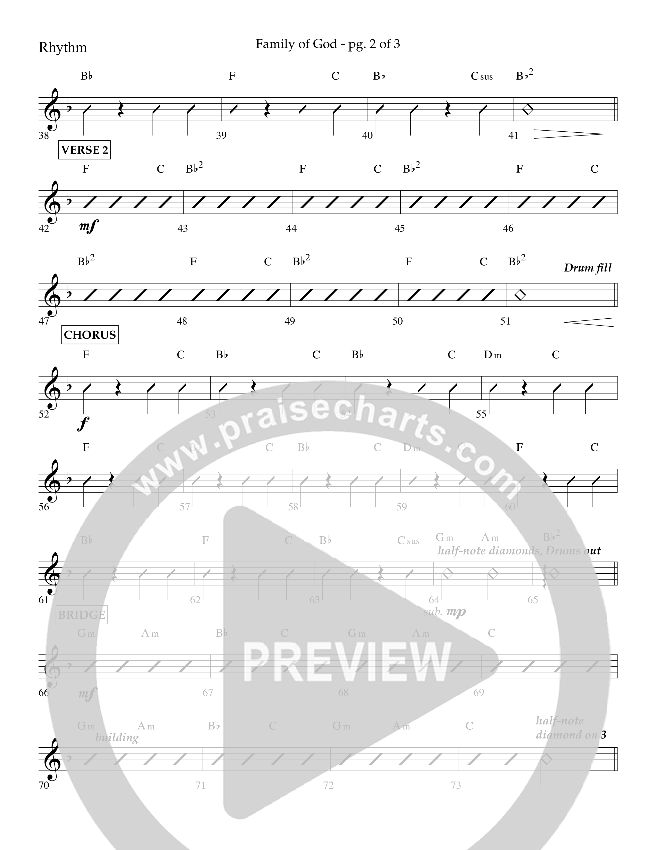 Family Of God (Choral Anthem SATB) Lead Melody & Rhythm (Lifeway Choral / Arr. Craig Adams)