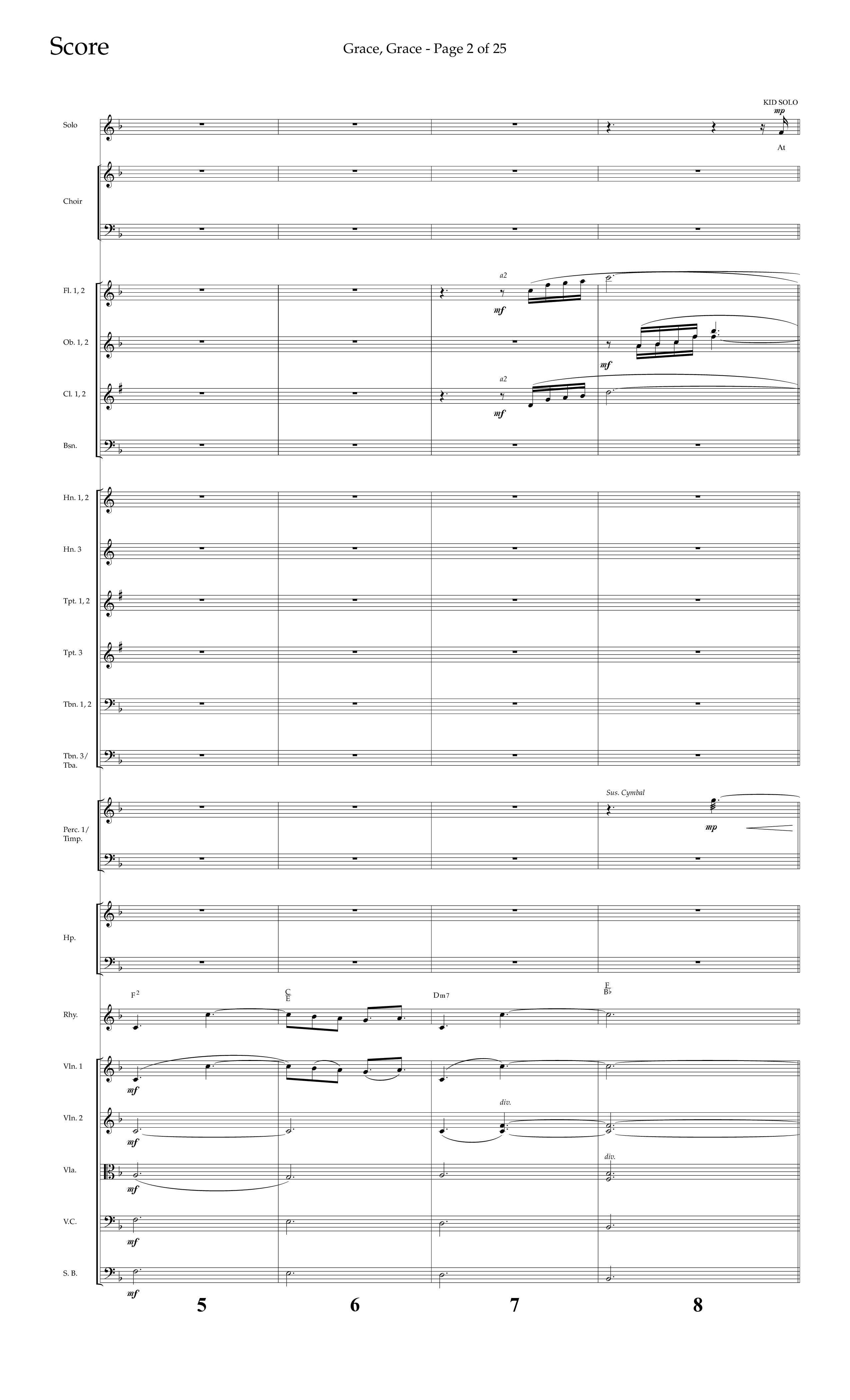 Grace Grace (Choral Anthem SATB) Conductor's Score (Lifeway Choral / Arr. John Bolin / Arr. Don Koch / Arr. Eric Belvin / Orch. Daniel Semsen)