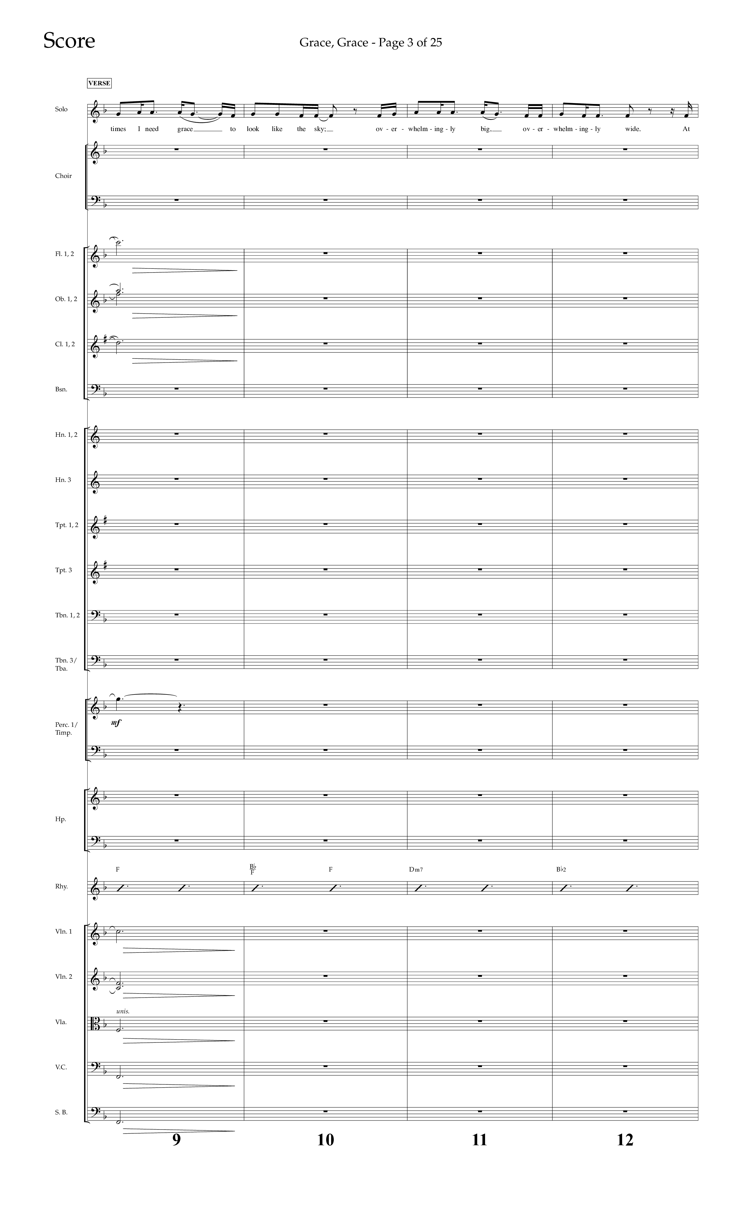 Grace Grace (Choral Anthem SATB) Conductor's Score (Lifeway Choral / Arr. John Bolin / Arr. Don Koch / Arr. Eric Belvin / Orch. Daniel Semsen)