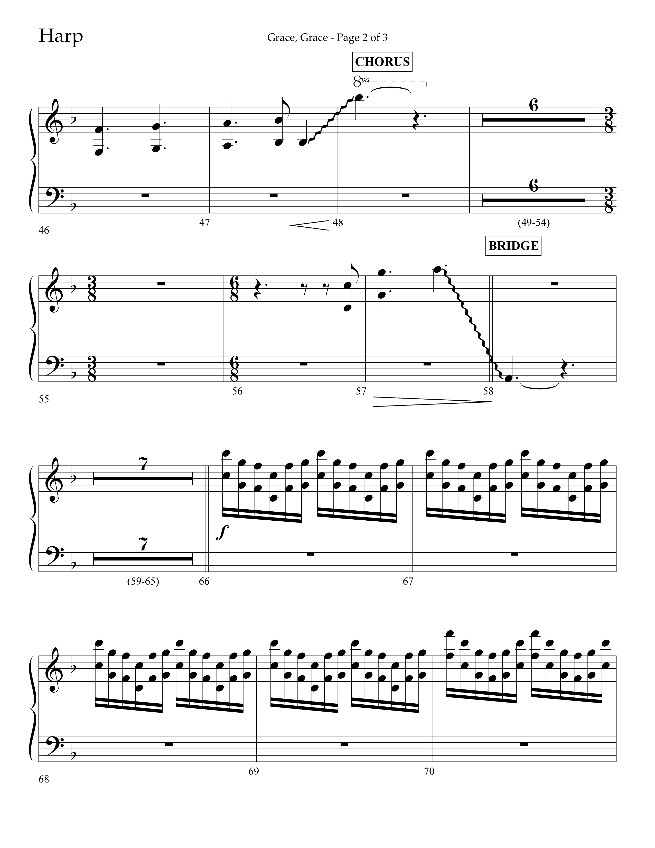 Grace Grace (Choral Anthem SATB) Harp (Lifeway Choral / Arr. John Bolin / Arr. Don Koch / Arr. Eric Belvin / Orch. Daniel Semsen)