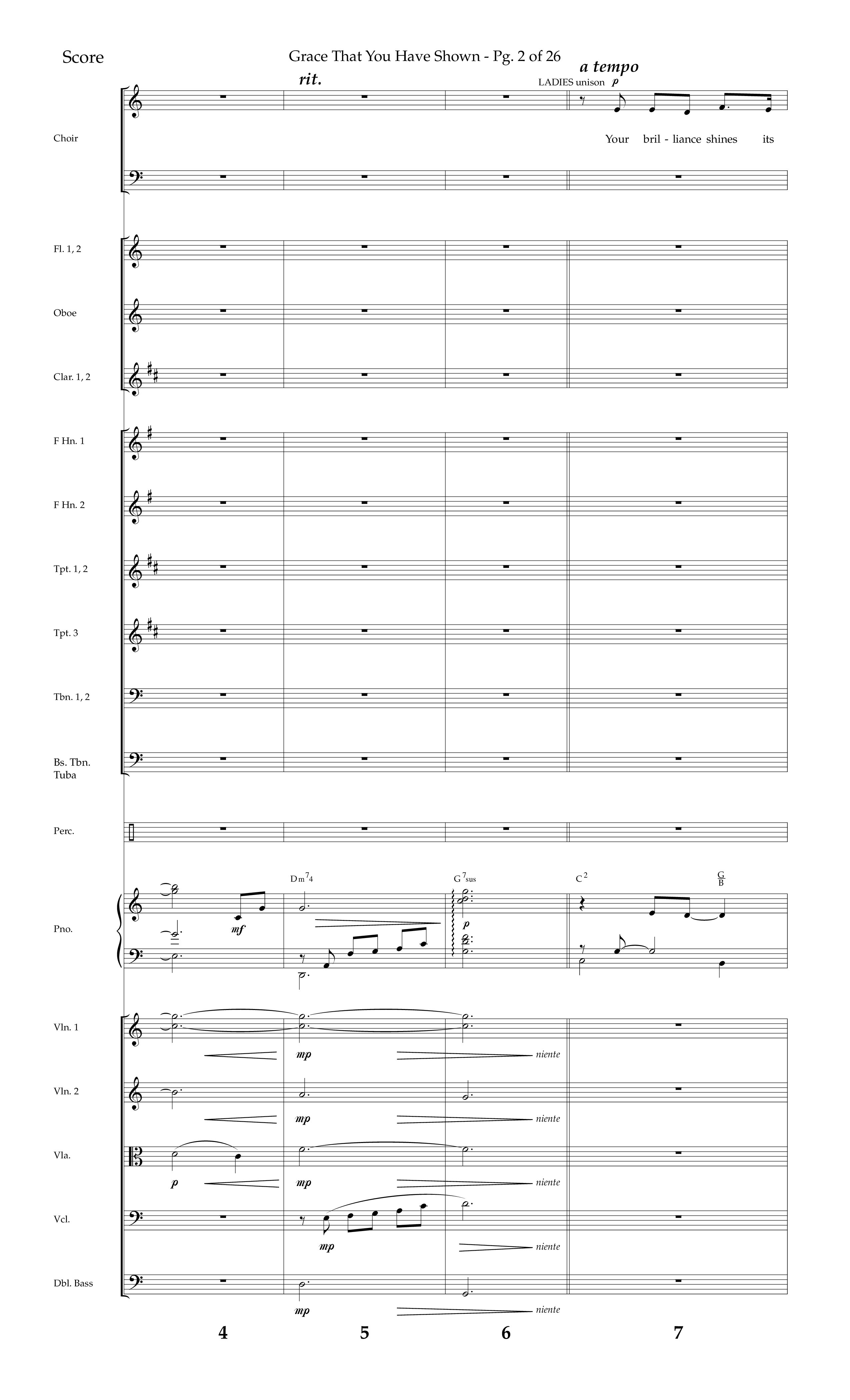 Grace That You Have Shown (Choral Anthem SATB) Conductor's Score (Lifeway Choral / Arr. Phillip Keveren / Orch. Danny Mitchell)