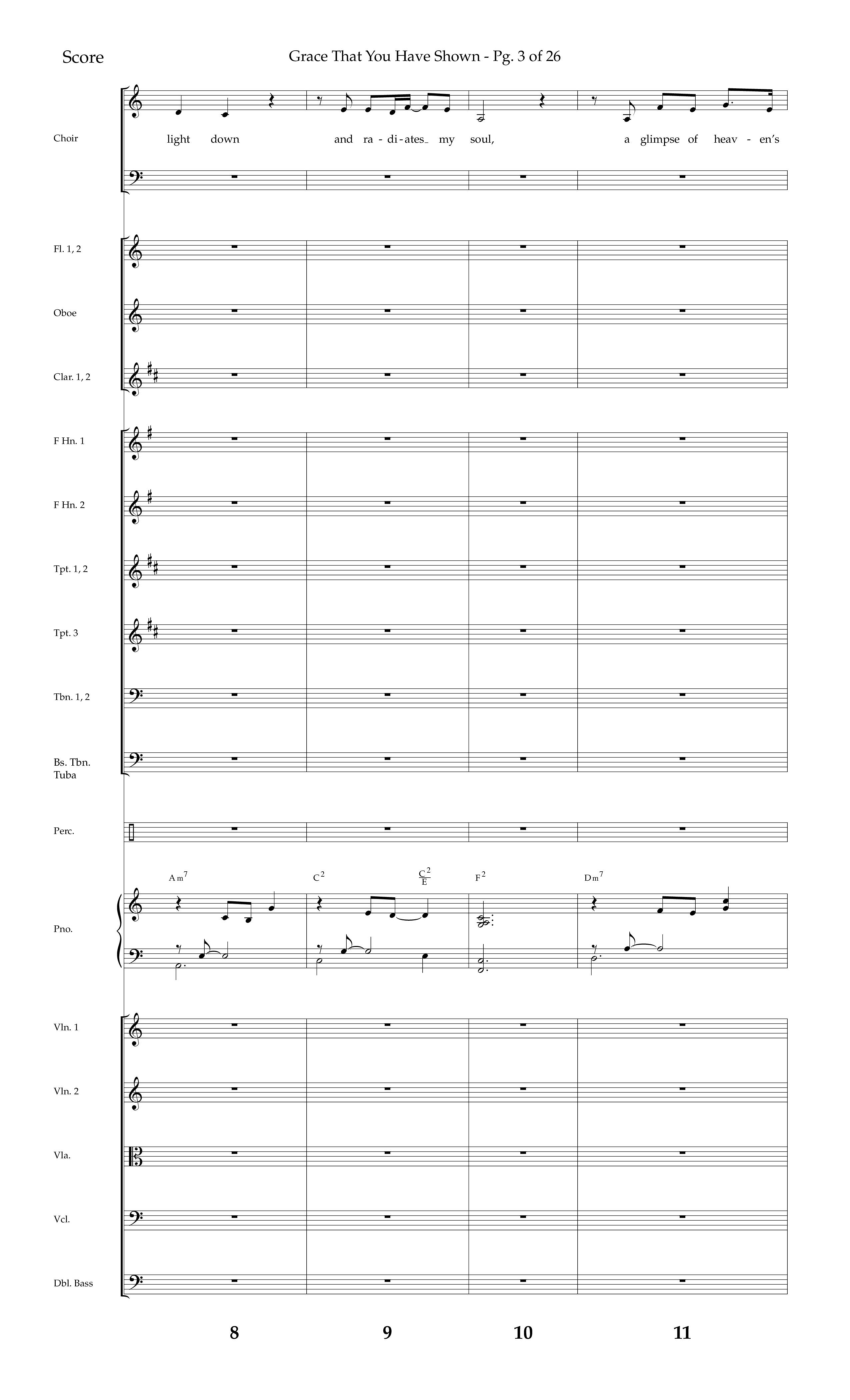 Grace That You Have Shown (Choral Anthem SATB) Conductor's Score (Lifeway Choral / Arr. Phillip Keveren / Orch. Danny Mitchell)
