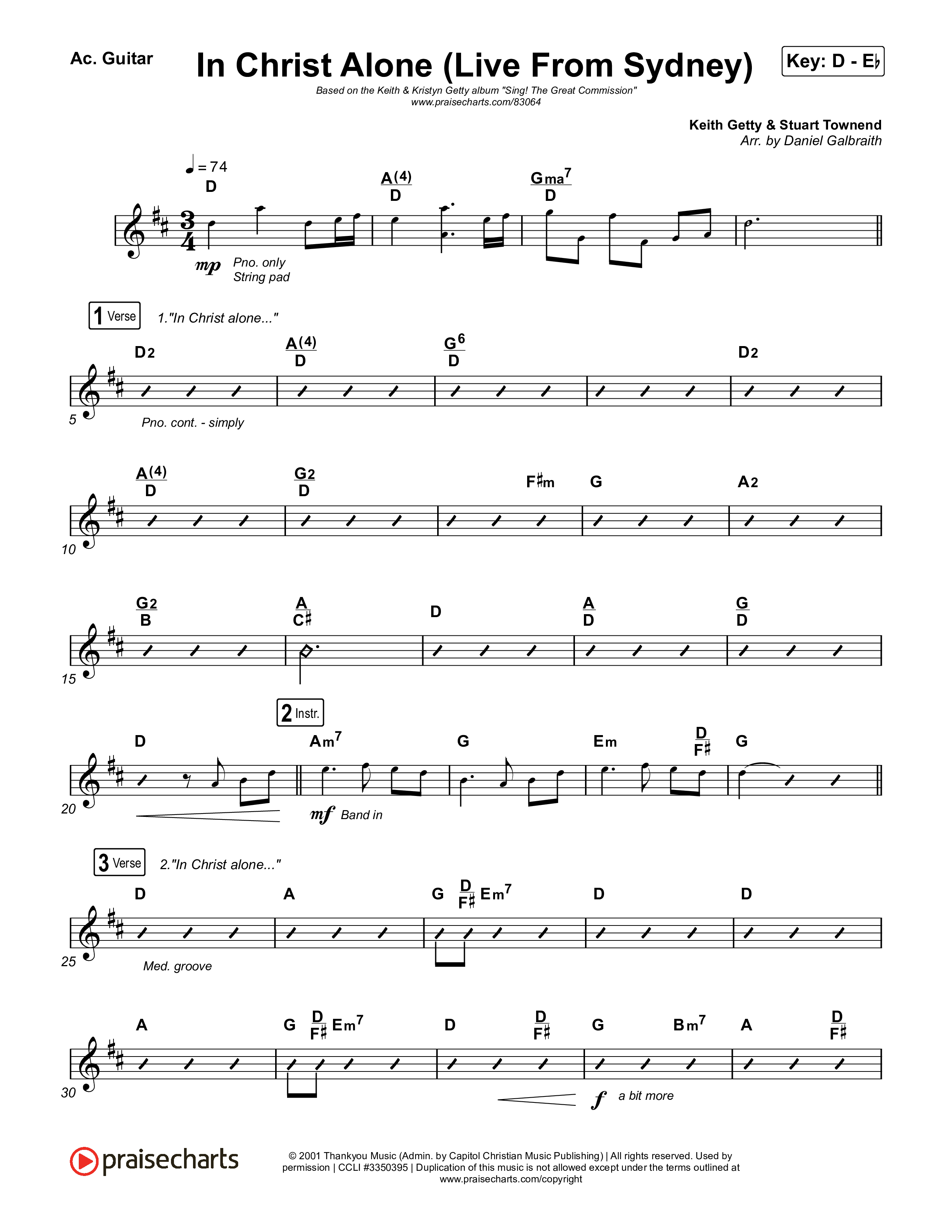 In Christ Alone (Live From Sydney) Acoustic Guitar (Keith & Kristyn Getty / CityAlight)