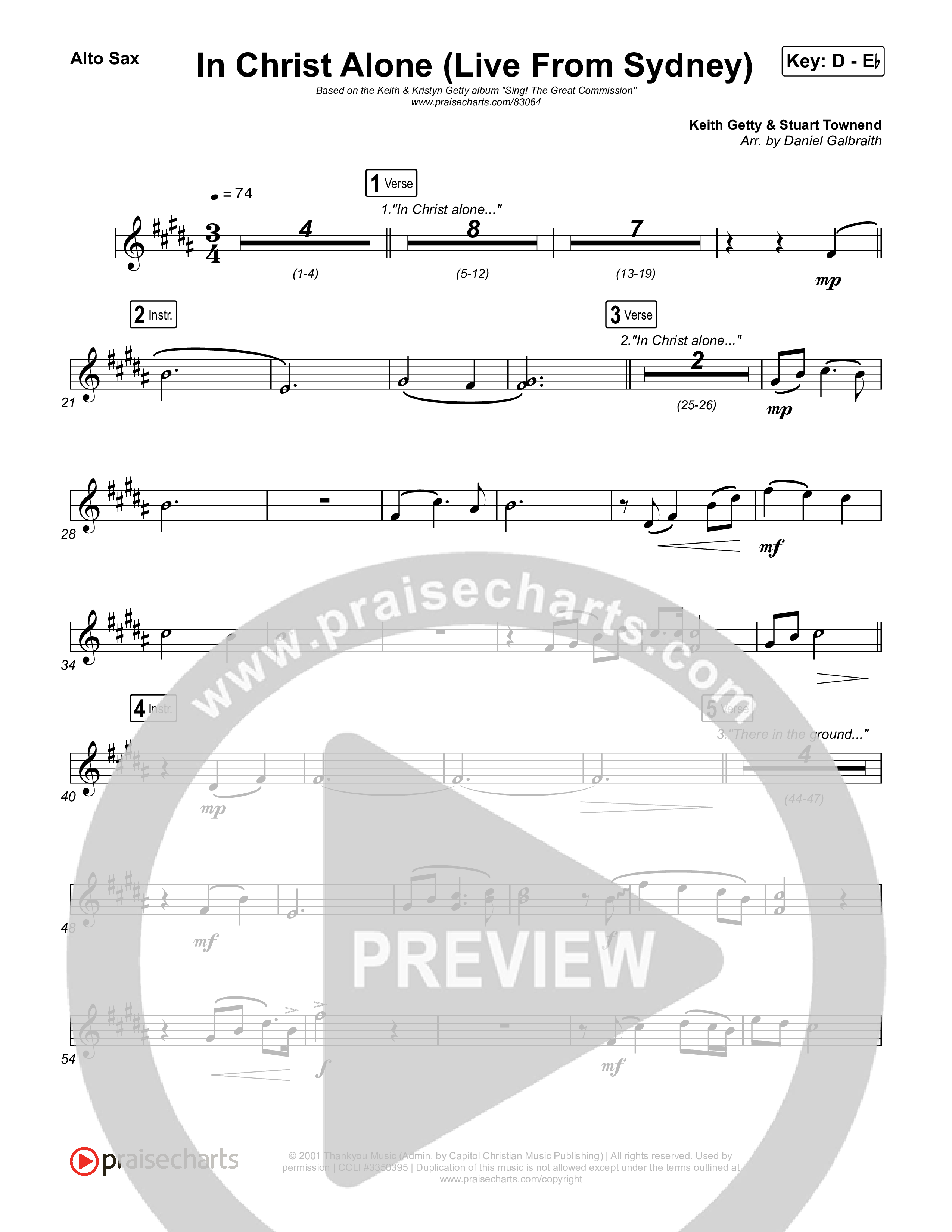 In Christ Alone (Live From Sydney) Sax Pack (Keith & Kristyn Getty / CityAlight)