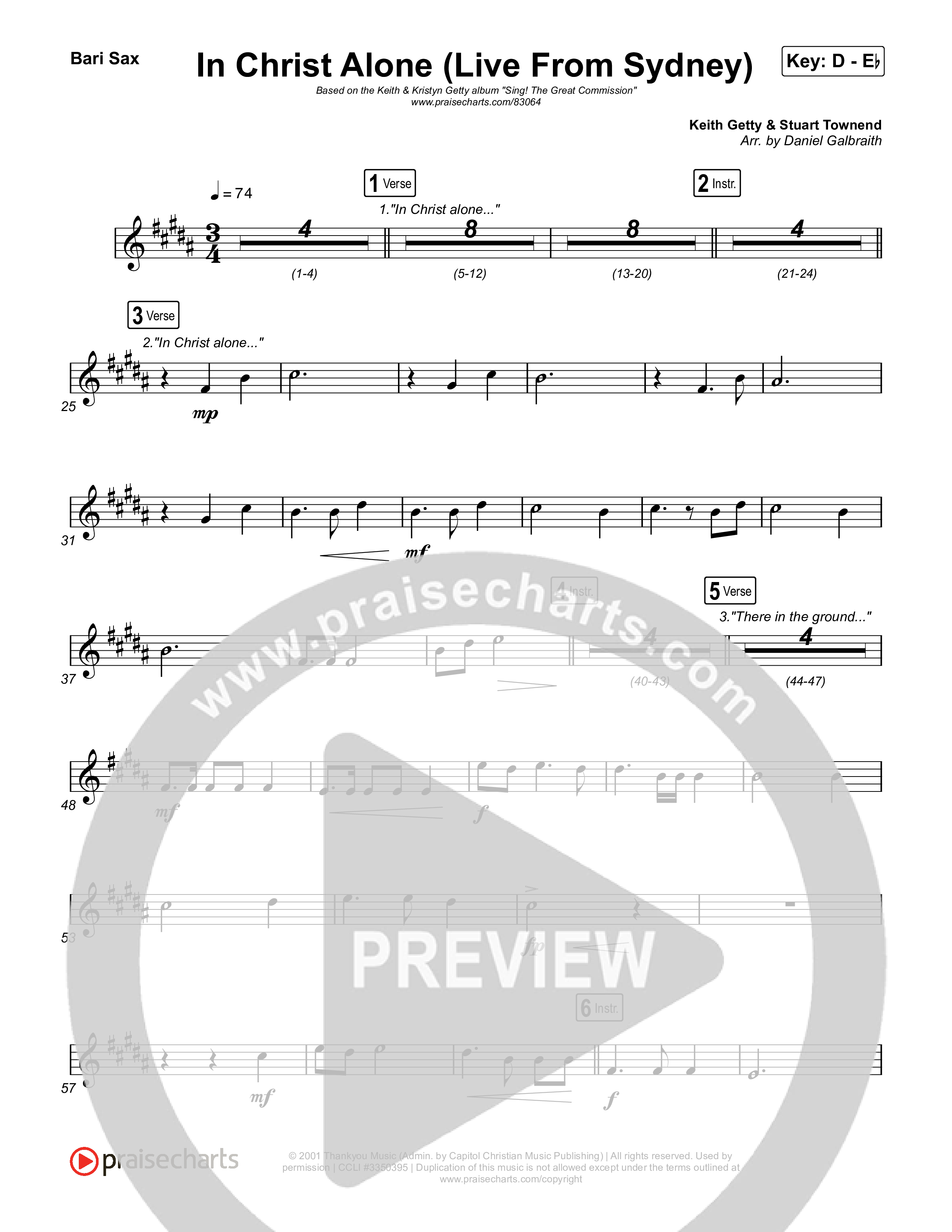 In Christ Alone (Live From Sydney) Bari Sax (Keith & Kristyn Getty / CityAlight)