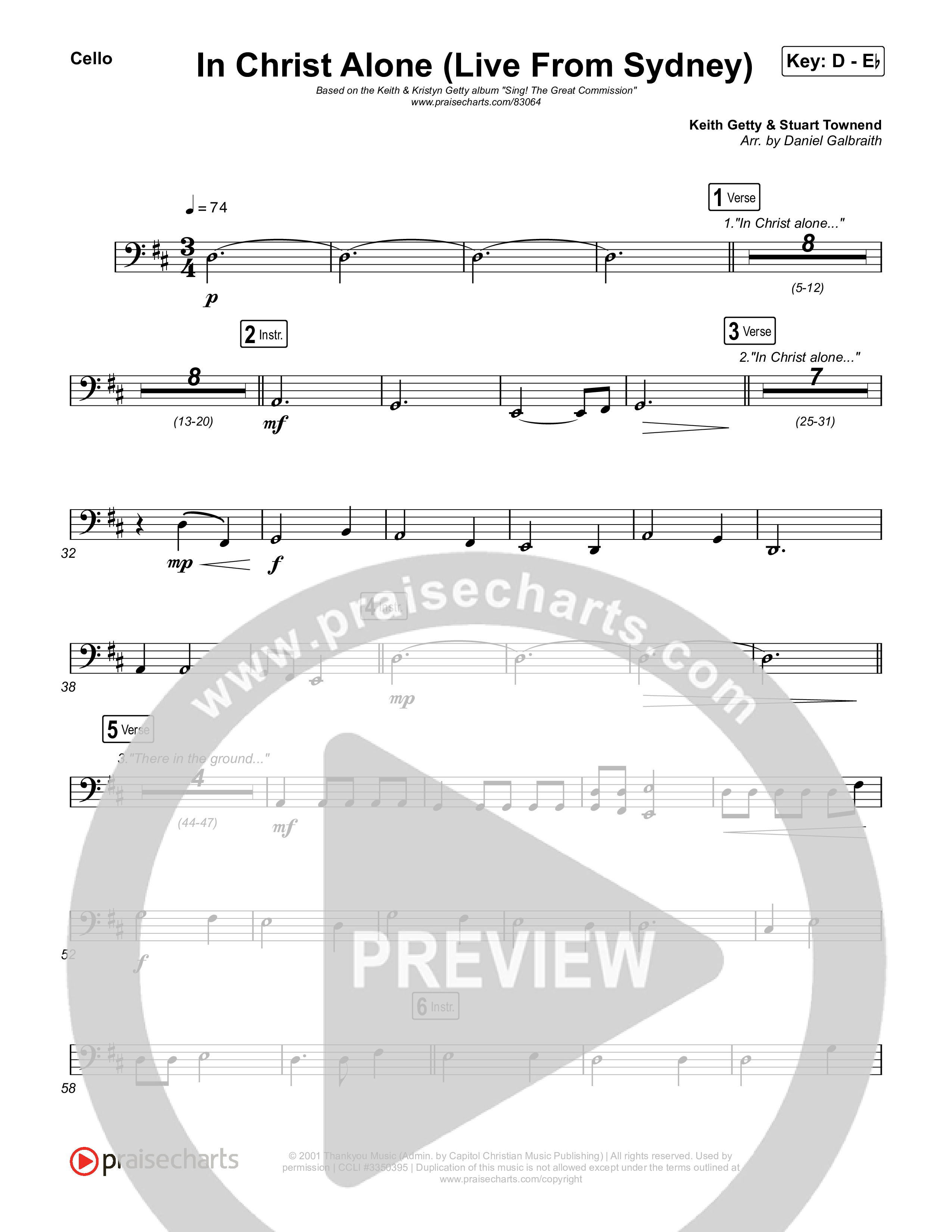 In Christ Alone (Live From Sydney) Cello (Keith & Kristyn Getty / CityAlight)