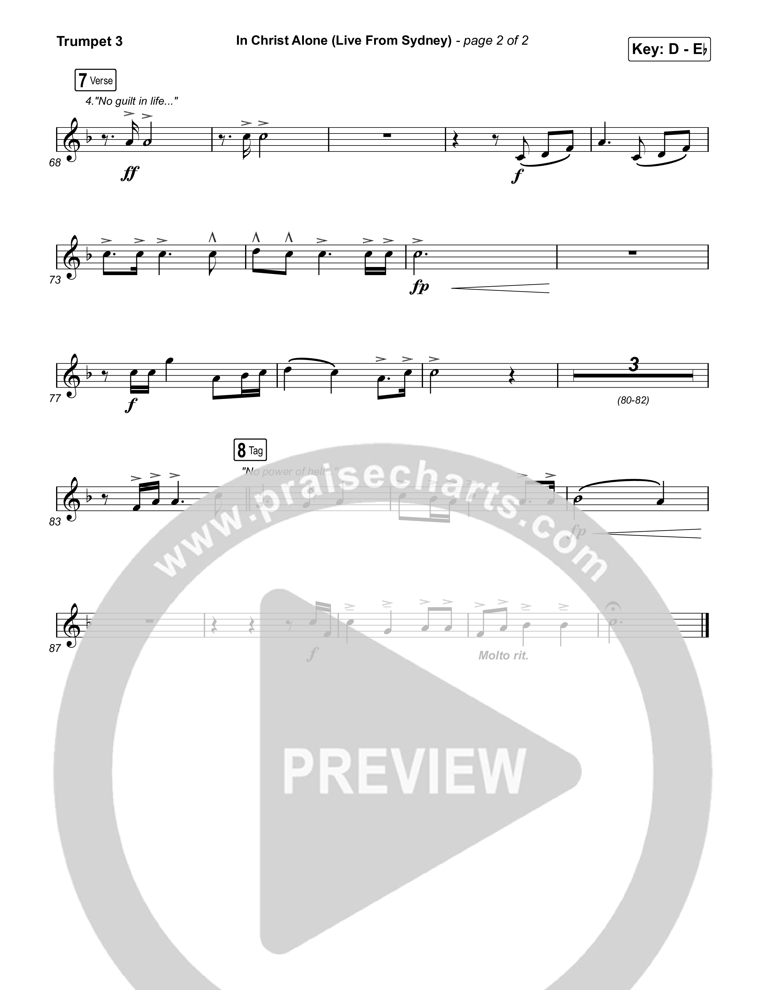 In Christ Alone (Live From Sydney) Trumpet 3 (Keith & Kristyn Getty / CityAlight)