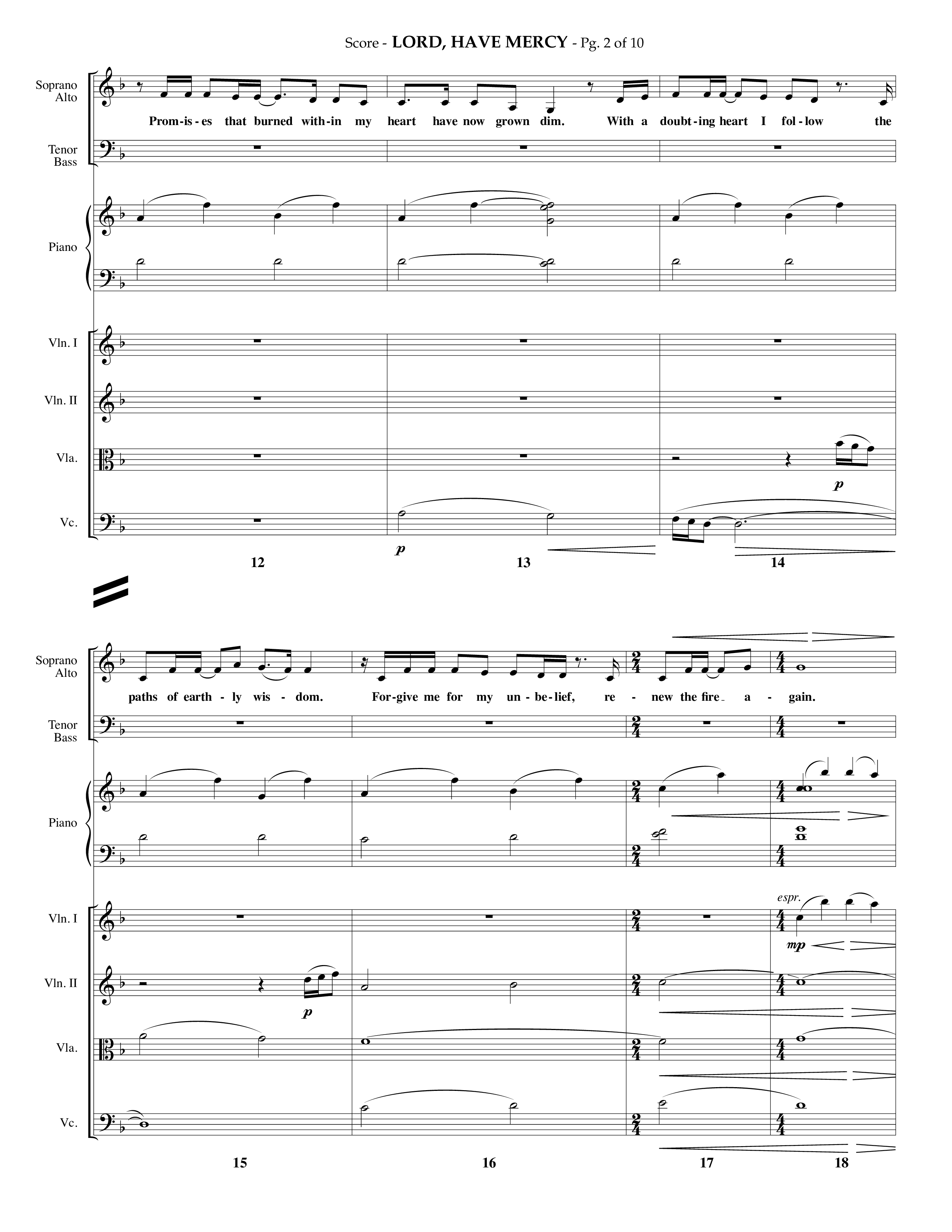 Lord Have Mercy (Choral Anthem SATB) Orchestration (Lifeway Choral / Arr. Phillip Keveren)