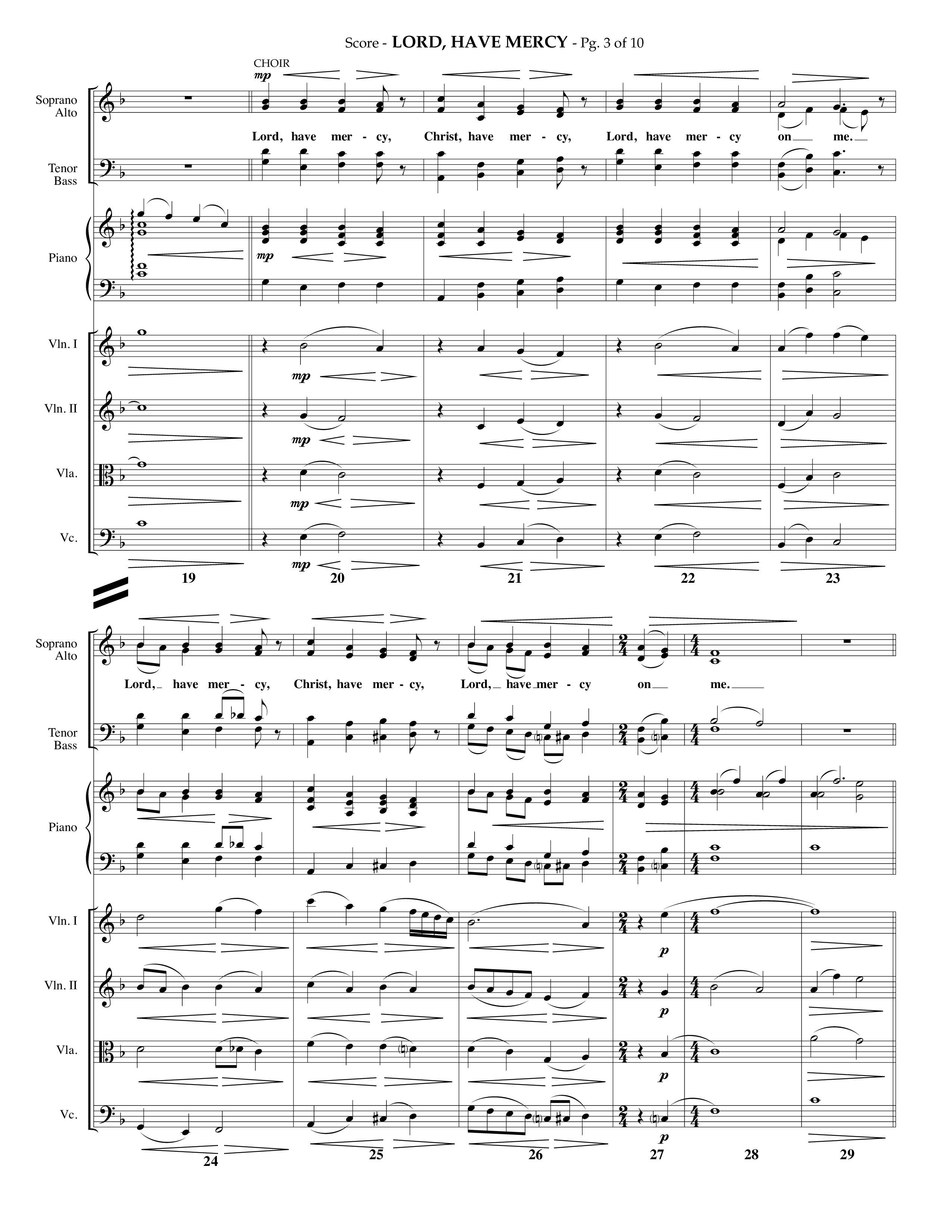 Lord Have Mercy (Choral Anthem SATB) Orchestration (Lifeway Choral / Arr. Phillip Keveren)