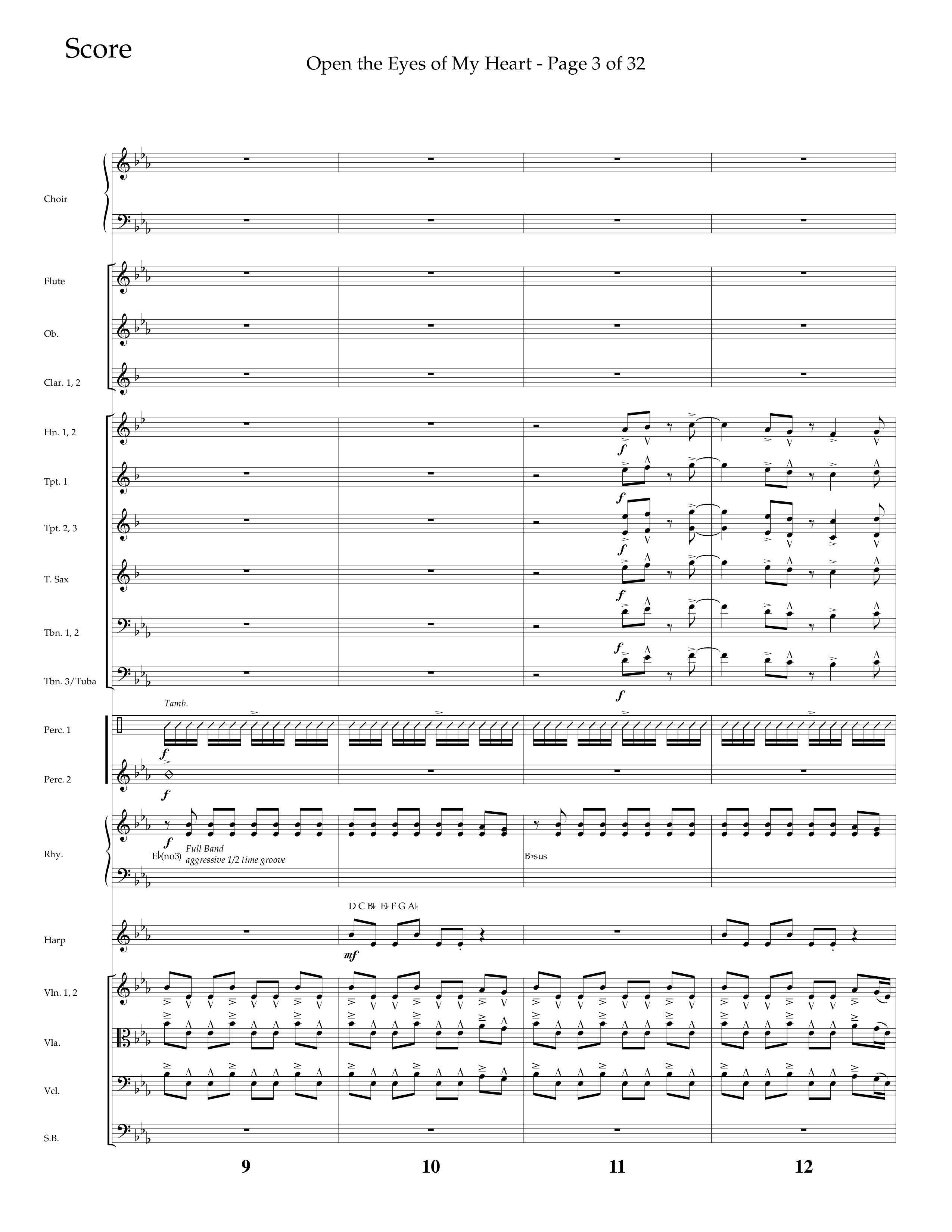 Open The Eyes Of My Heart (Choral Anthem SATB) Conductor's Score (Lifeway Choral / Arr. Cliff Duren)