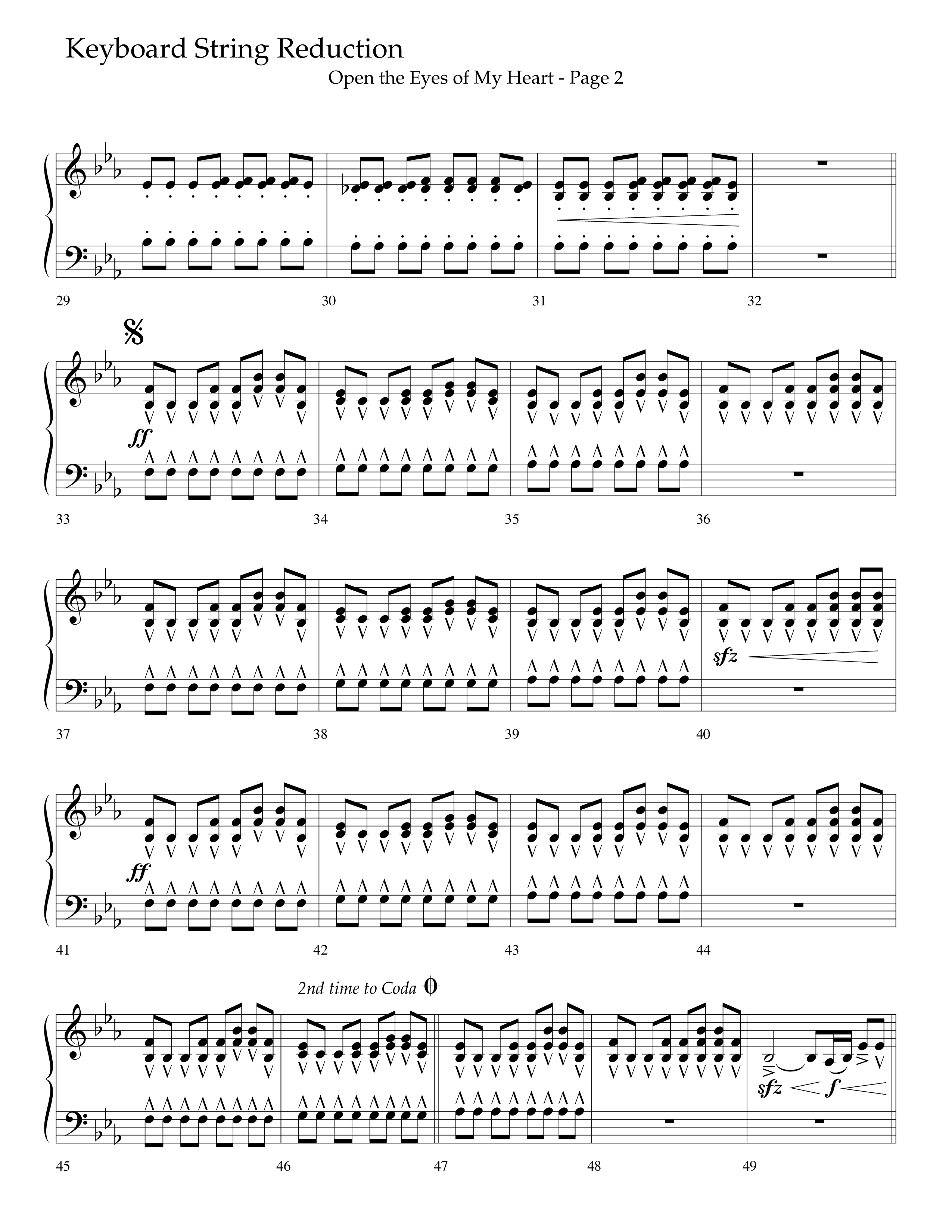 Open The Eyes Of My Heart (Choral Anthem SATB) String Reduction (Lifeway Choral / Arr. Cliff Duren)