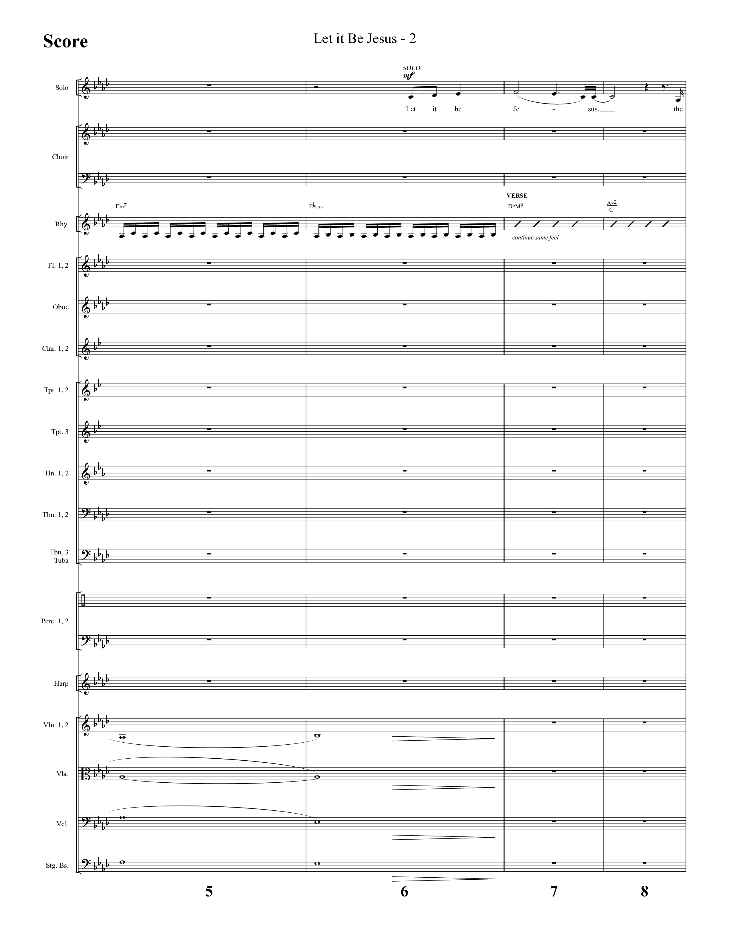 Let It Be Jesus (Choral Anthem SATB) Conductor's Score (Lifeway Choral / Arr. Cliff Duren)