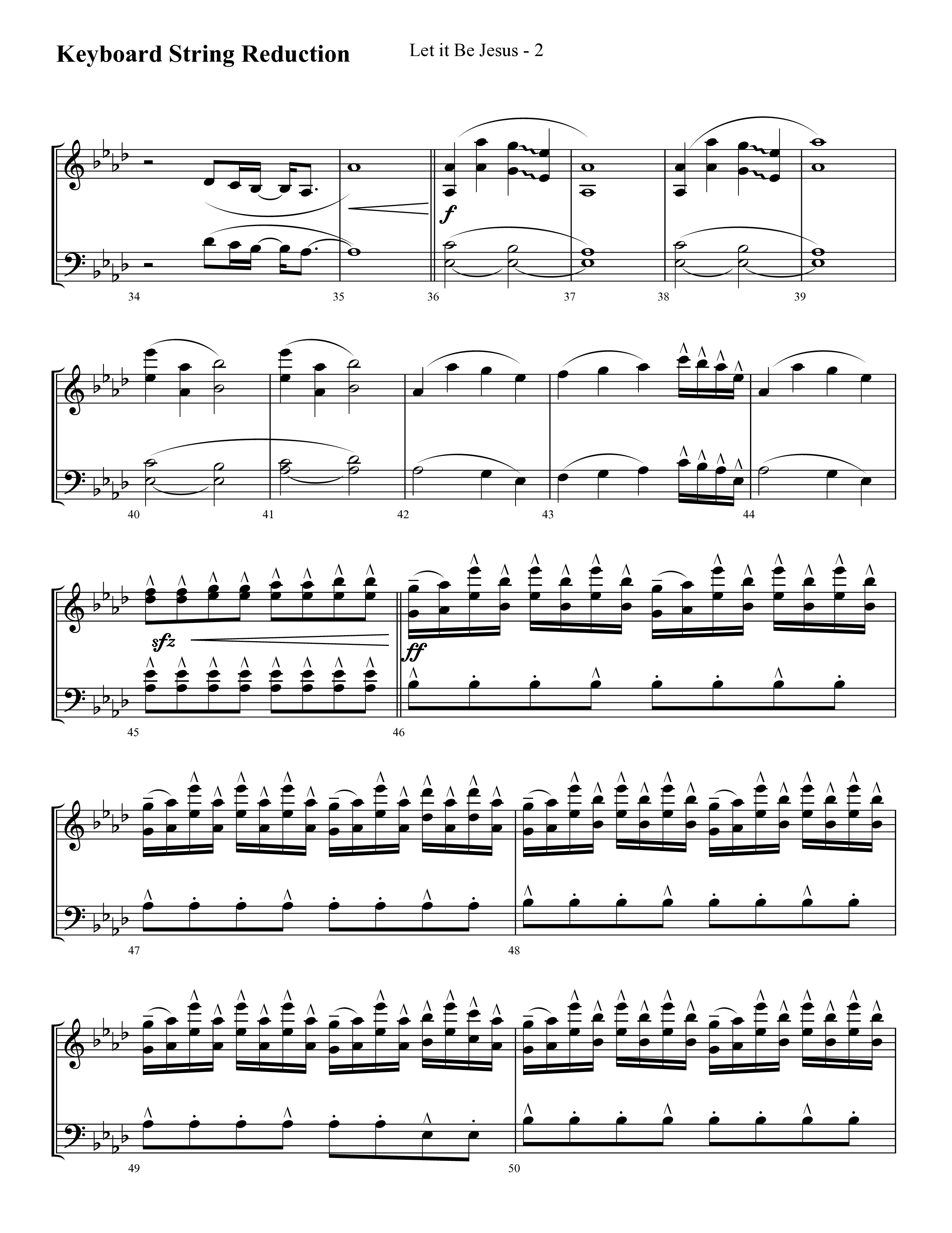 Let It Be Jesus (Choral Anthem SATB) String Reduction (Lifeway Choral / Arr. Cliff Duren)
