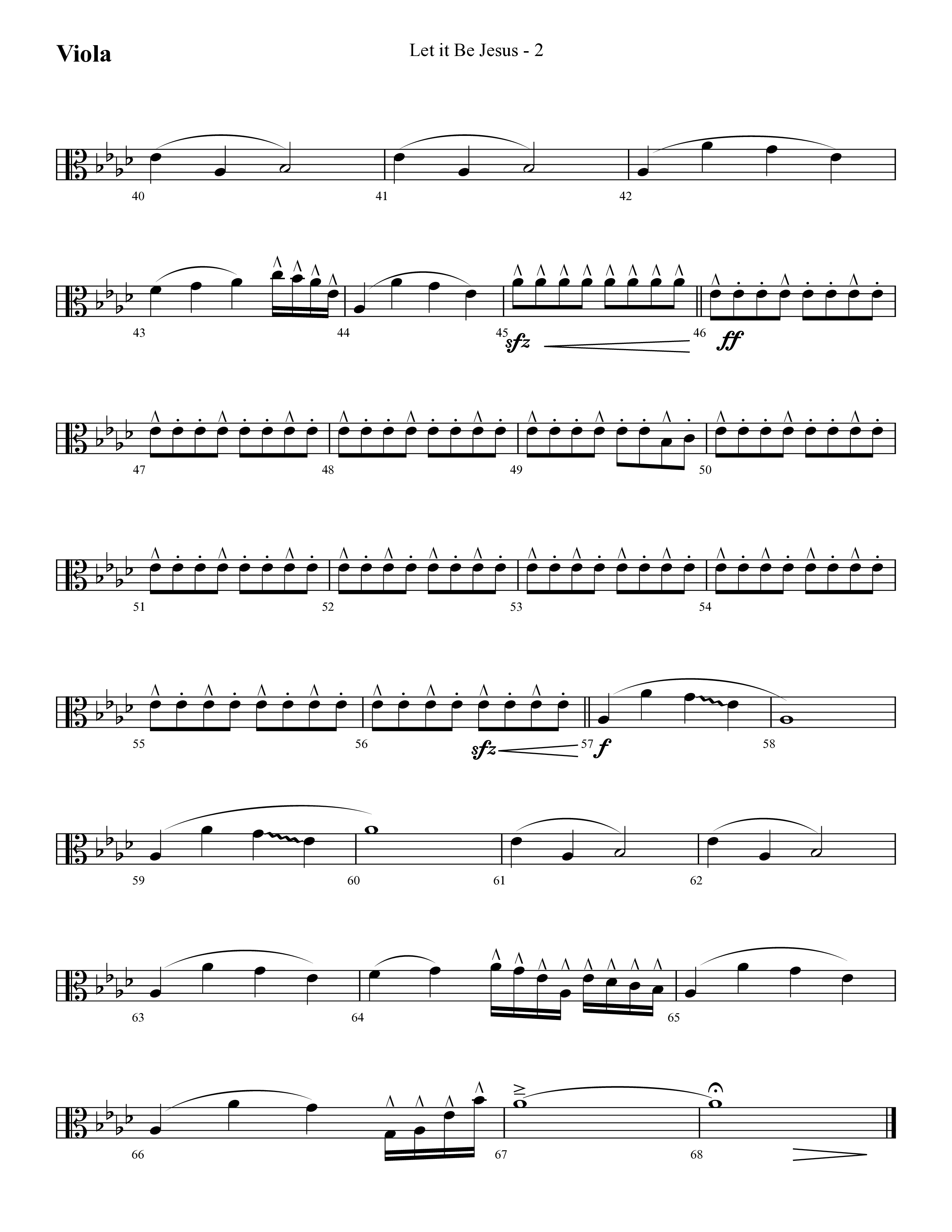 Let It Be Jesus (Choral Anthem SATB) Viola (Lifeway Choral / Arr. Cliff Duren)