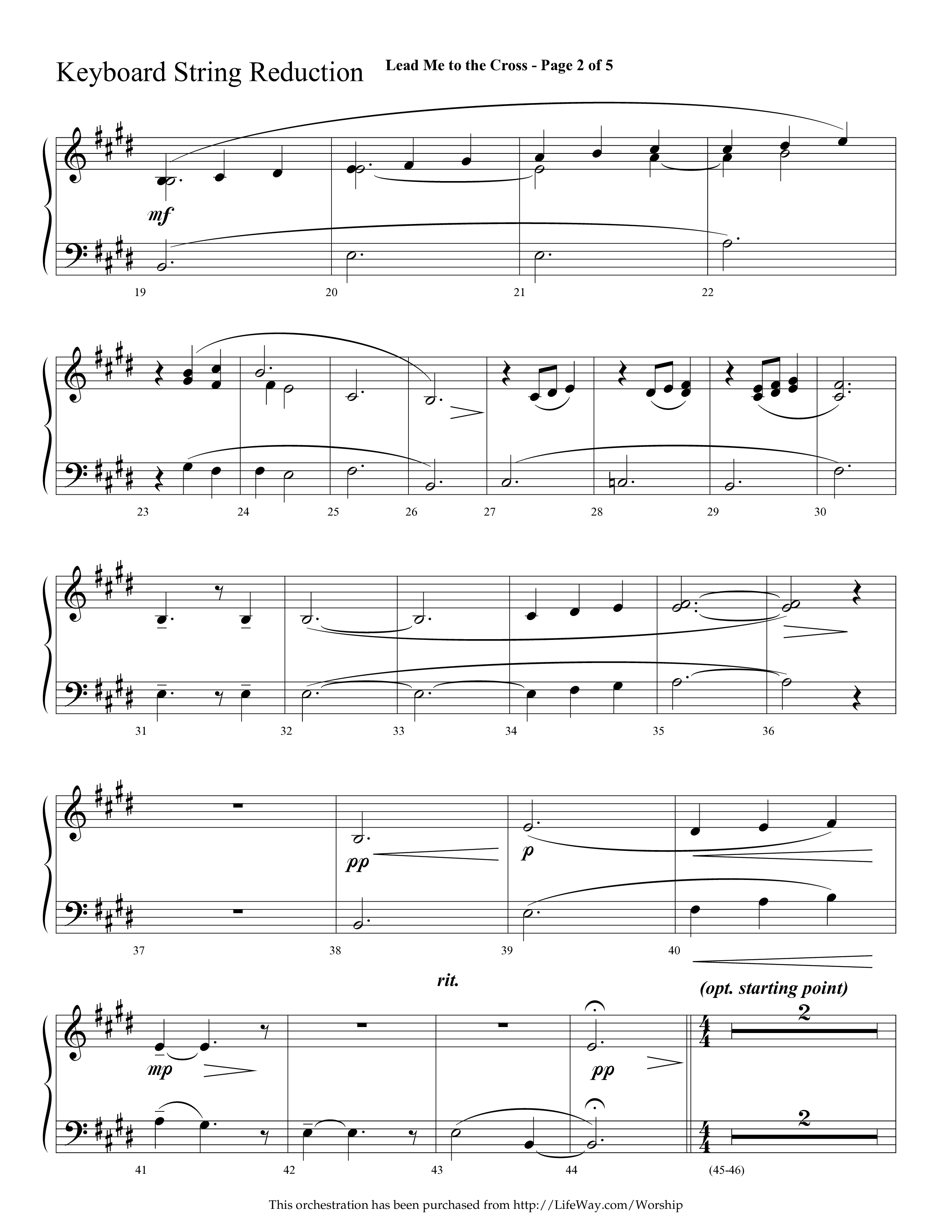Lead Me To The Cross (Choral Anthem SATB) String Reduction (Lifeway Choral / Arr. Cliff Duren)