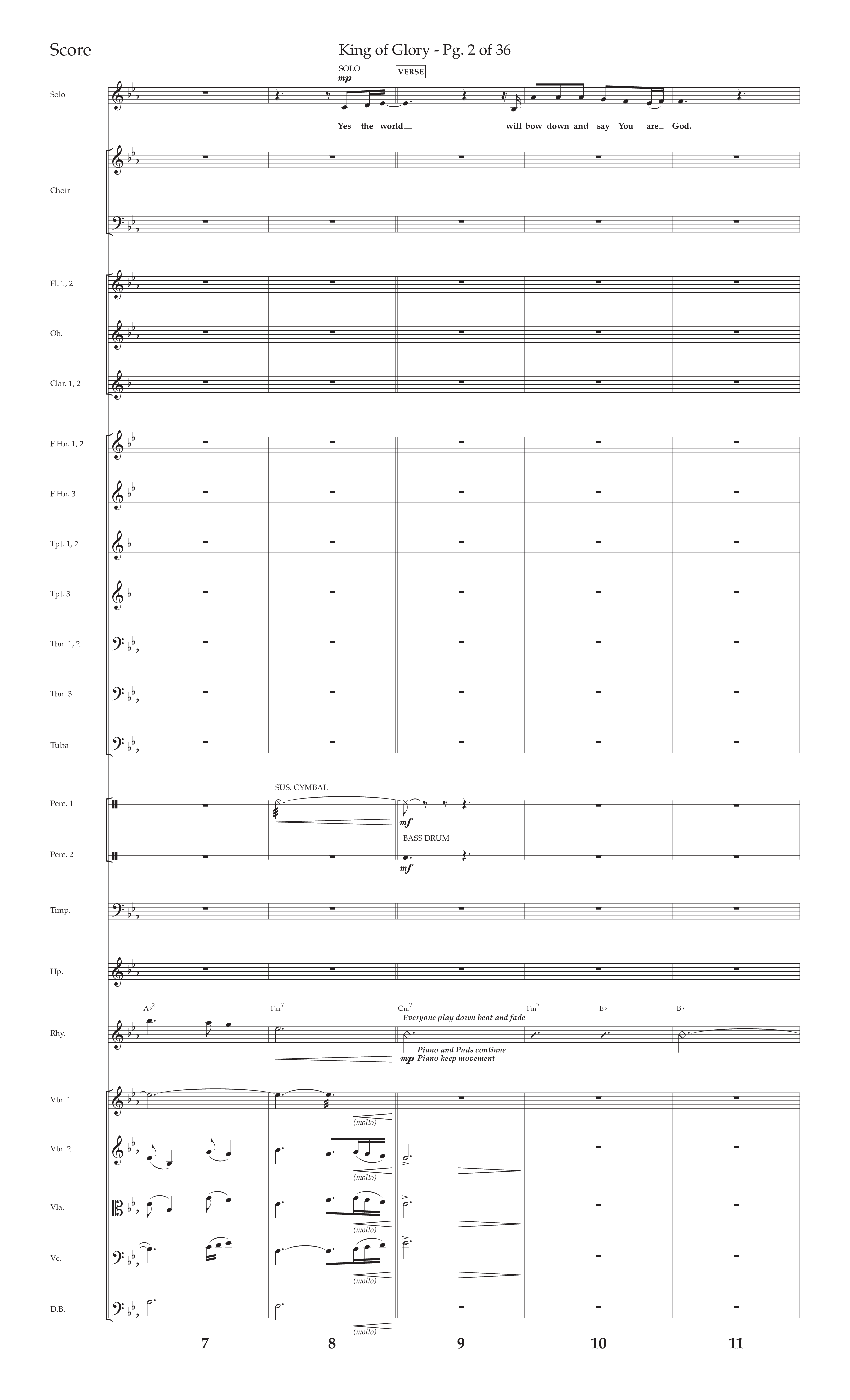 King Of Glory (Choral Anthem SATB) Orchestration (Lifeway Choral / Arr. David Wise / Orch. David Shipps)