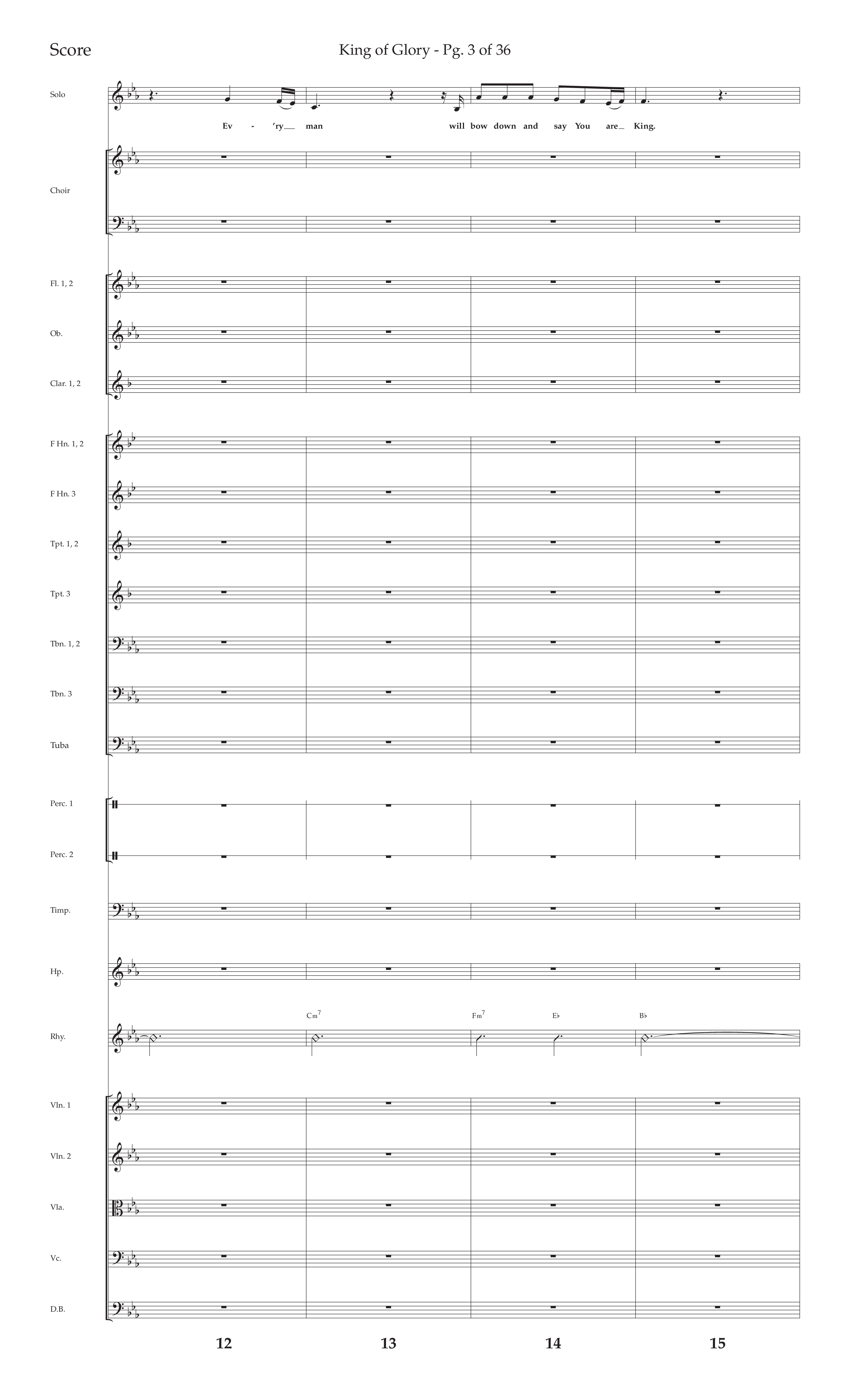 King Of Glory (Choral Anthem SATB) Orchestration (Lifeway Choral / Arr. David Wise / Orch. David Shipps)