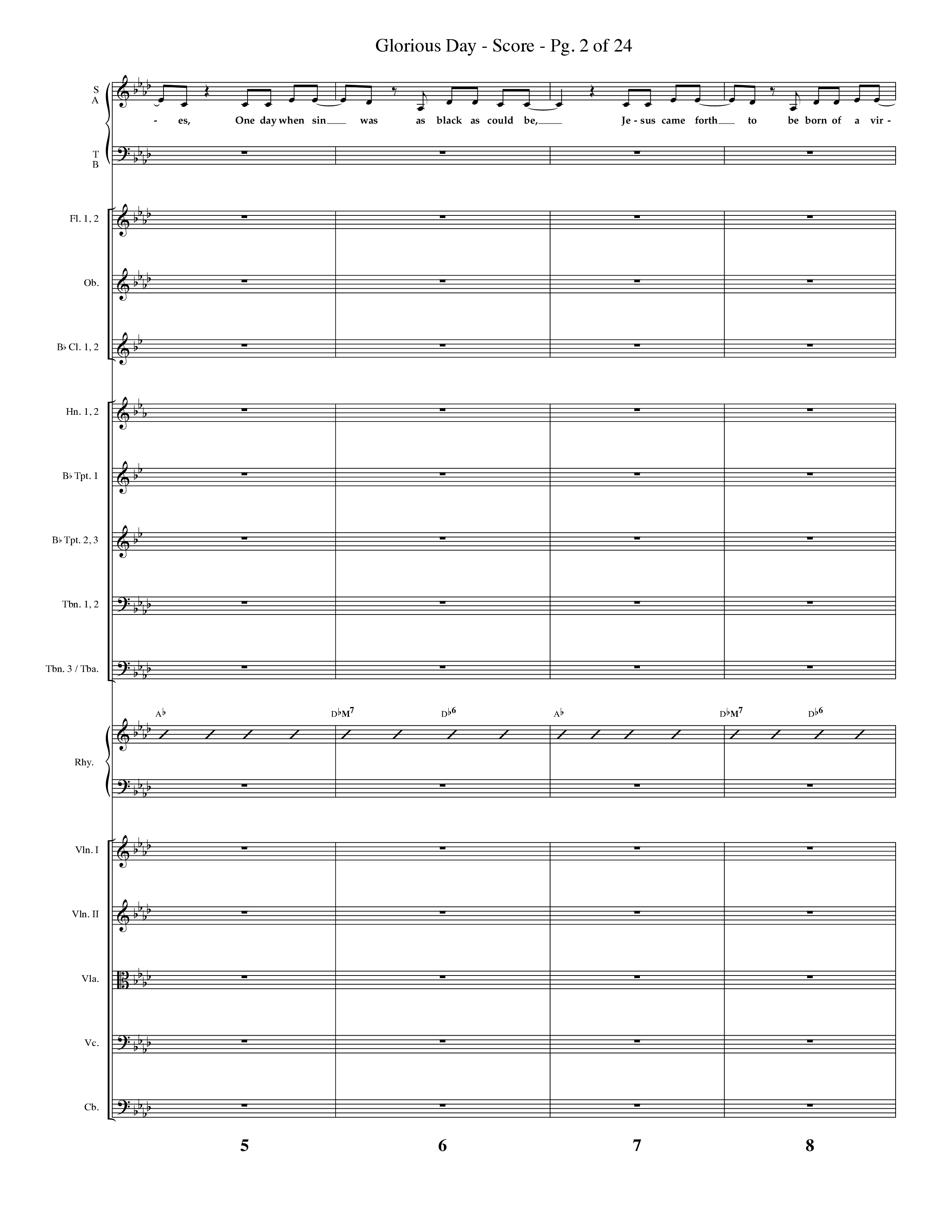 Glorious Day (Living He Loved Me) (Choral Anthem SATB) Orchestration (Lifeway Choral / Arr. Travis Cottrell / Orch. Phillip Keveren)