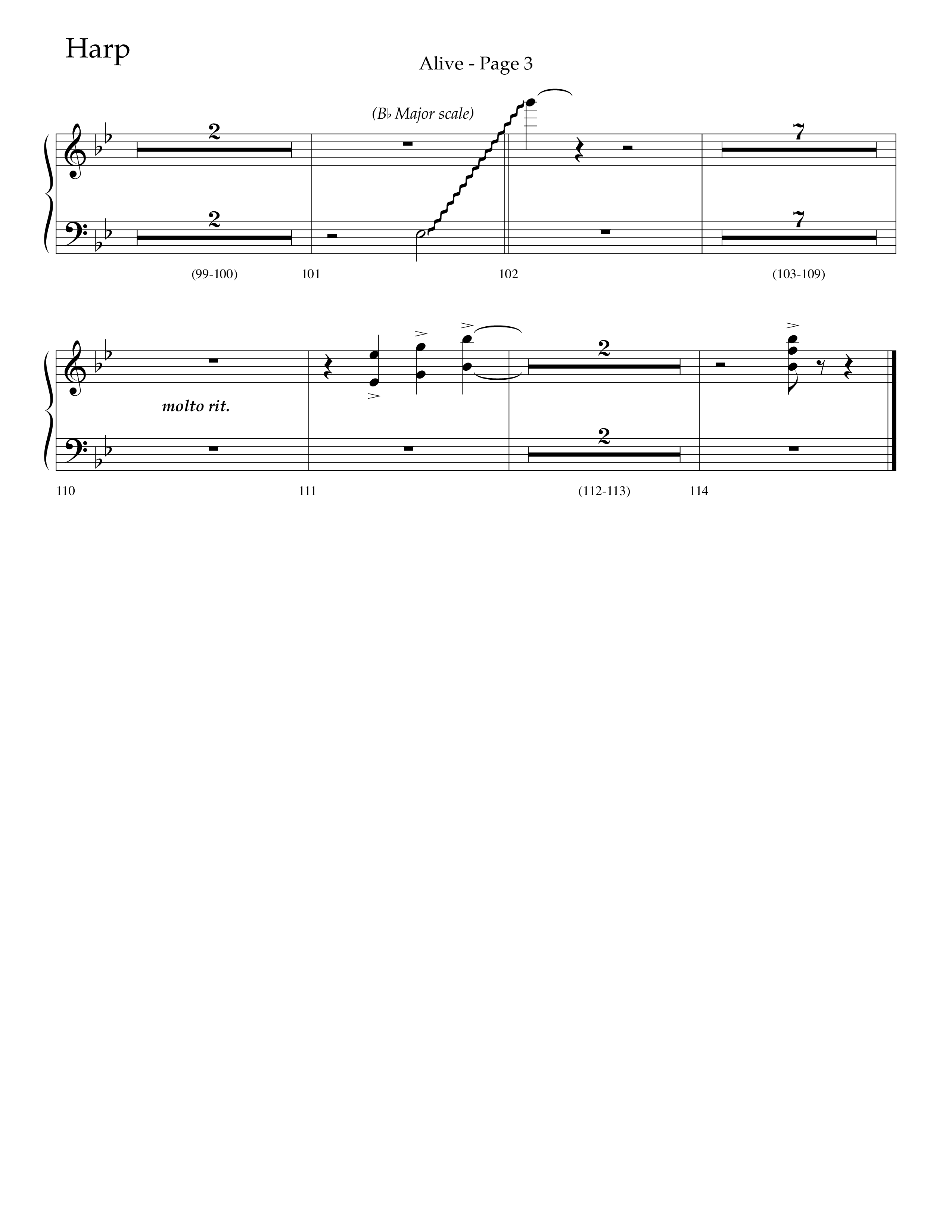 Alive (Mary Magdalene) (Choral Anthem SATB) Harp (Lifeway Choral / Arr. Travis Cottrell / Orch. Phillip Keveren)